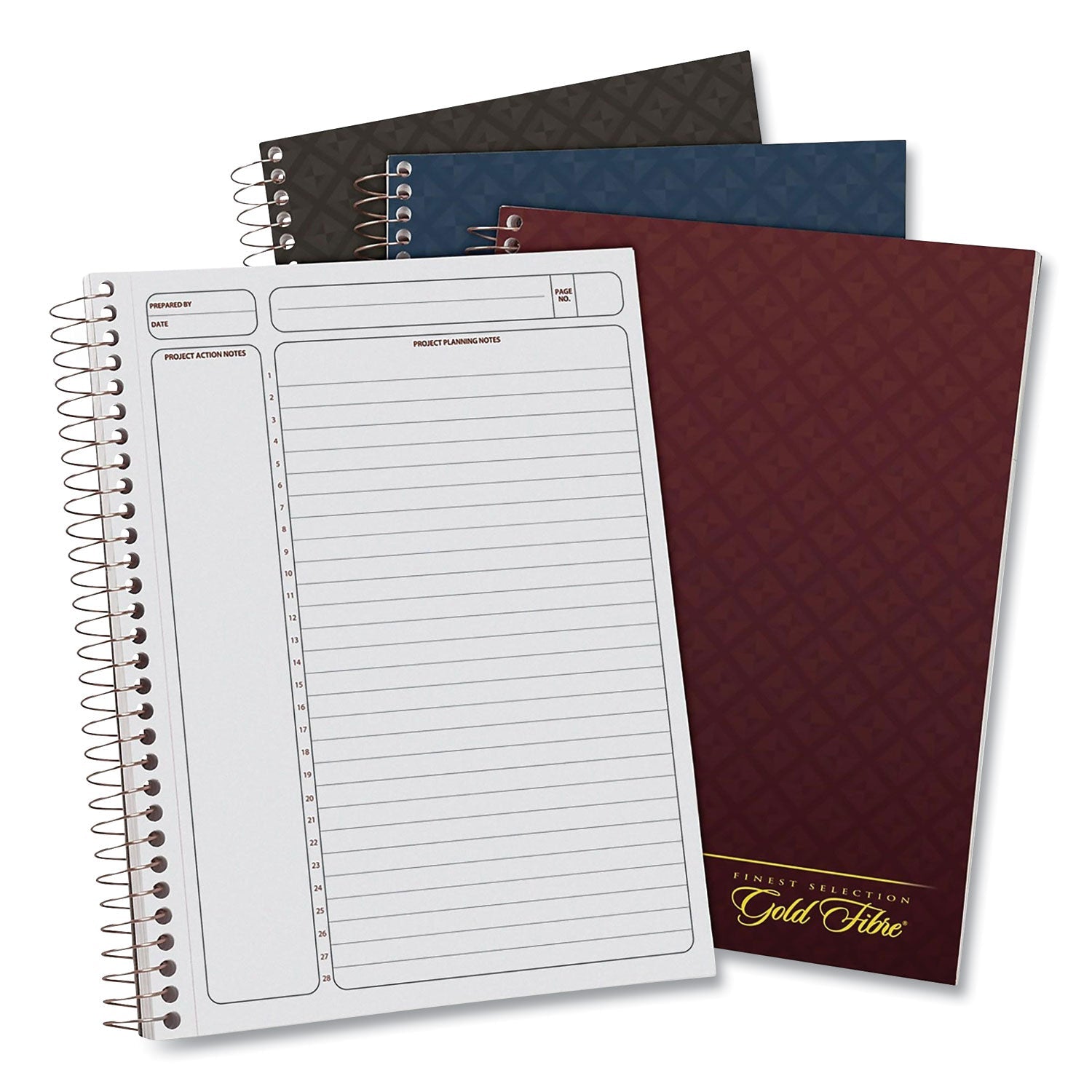 Ampad® Gold Fibre Project Planner, 1-Subject, Lecture/Cornell Rule, Randomly Assorted Cover Color, (84) 9.5 x 7.25 Sheets