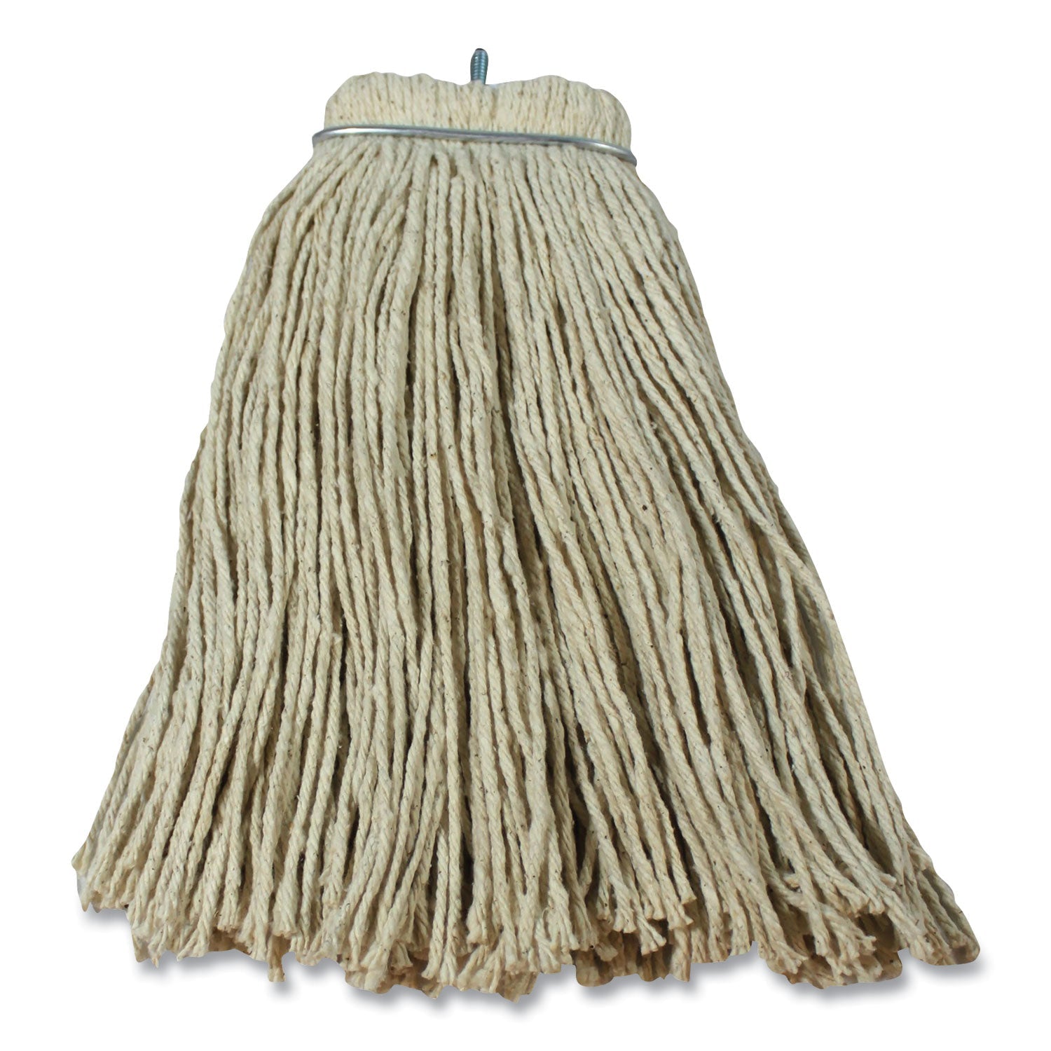 Impact® Layflat Regular Screw-Type Mop Head, Cotton, 20 Oz, 1" Headband, White