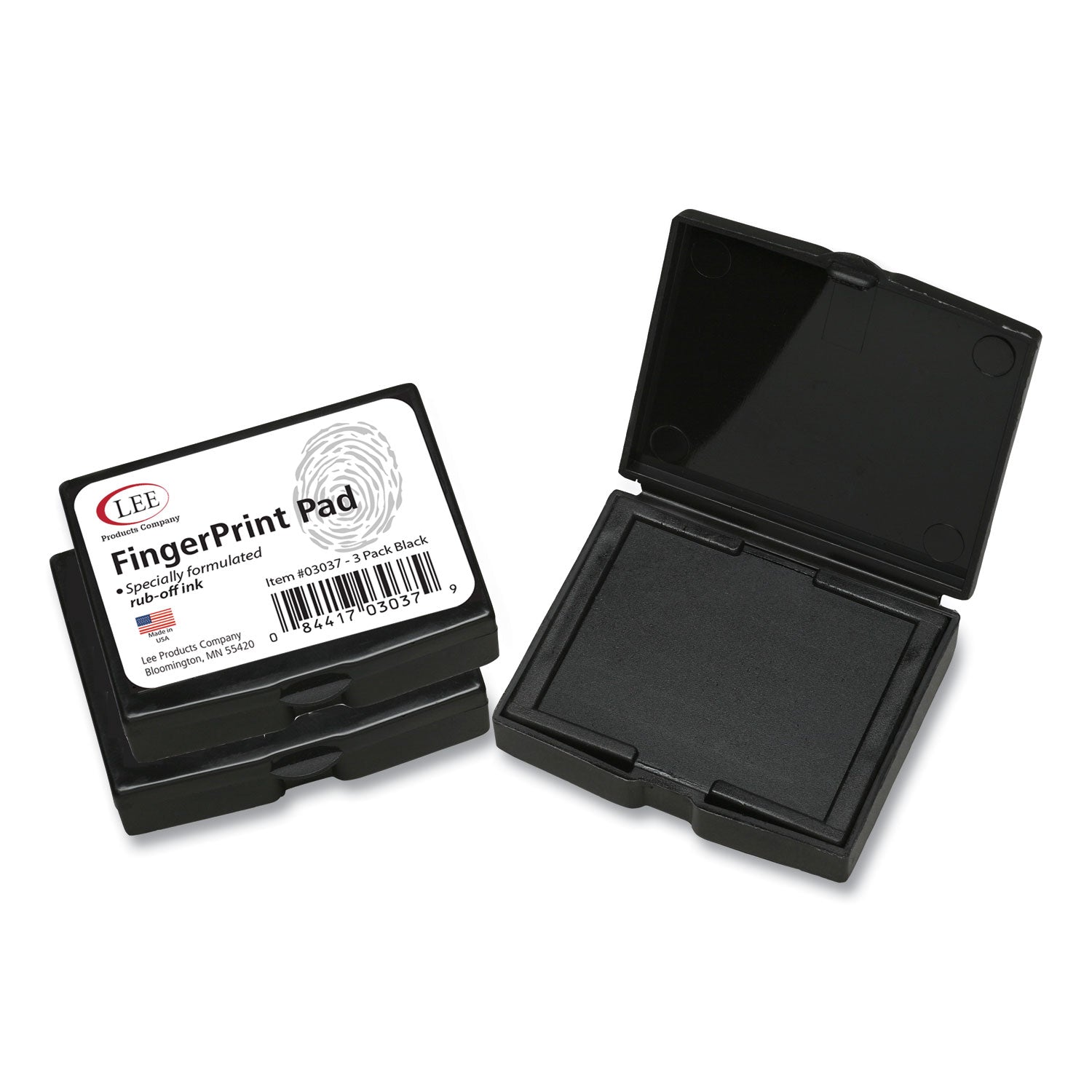 LEE Inkless Fingerprint Pad | Black 3/Pack