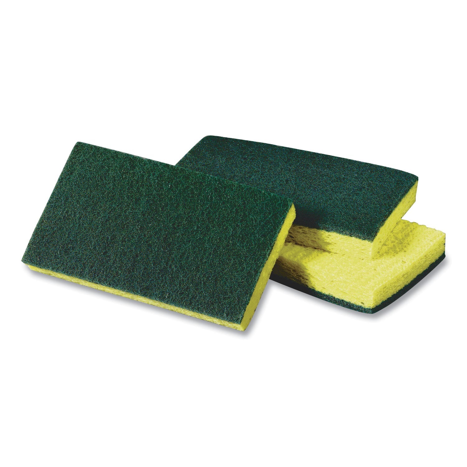 Scotch-Brite™ PROFESSIONAL Medium-Duty Scrubbing Sponge, 3.6 X 6.1, 0.7" Thick, Yellow/green