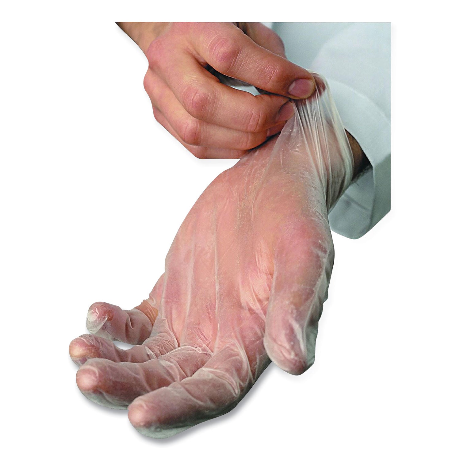 AMBITEX® V5101 SERIES LATEX-FREE POWDERED VINYL GLOVES, 3 MIL, LARGE, CLEAR, 100/BOX