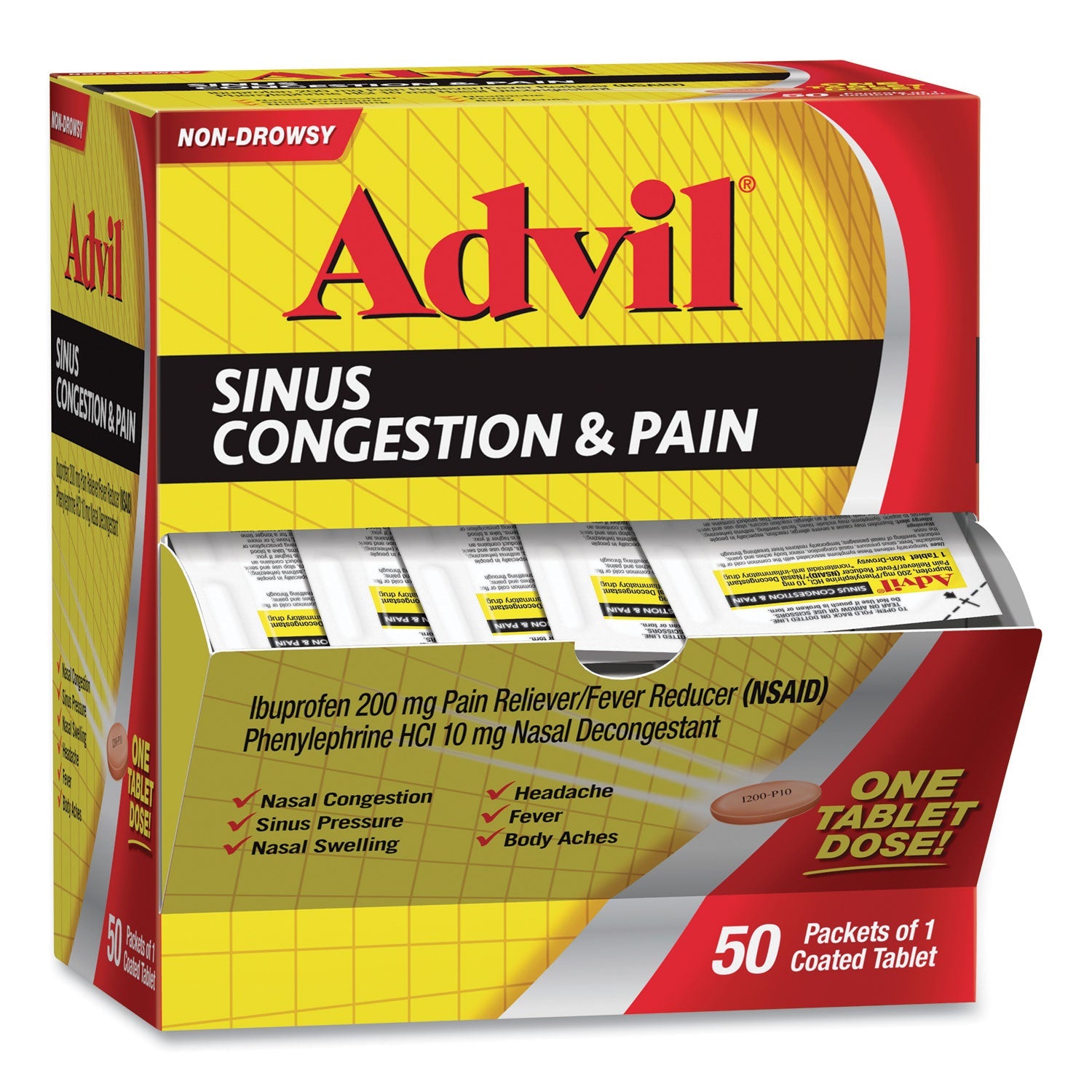 Advil® Sinus Congestion And Pain Relief, 50/box
