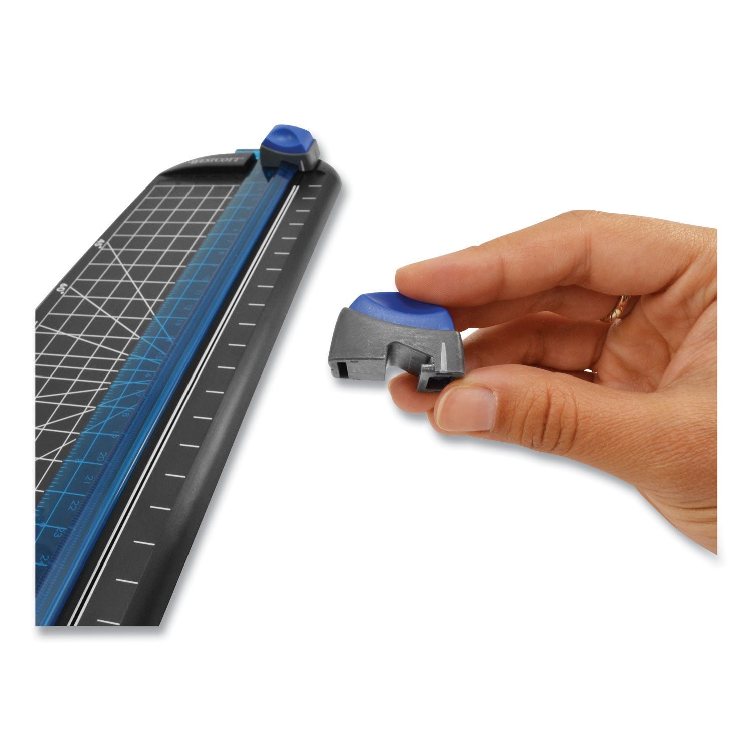 Westcott® Multi-Purpose Personal Trimmer, 10 Sheets, 12" Cut Length, Plastic Base, 6.38 X 12 - Bloom Skins