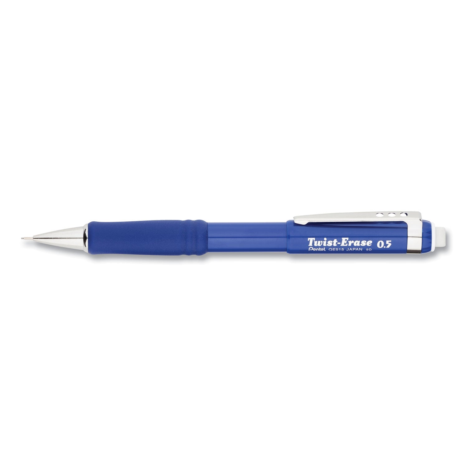 Pentel® Twist-Erase III Mechanical Pencil, 0.5 mm, HB (#2), Black Lead, Blue Barrel