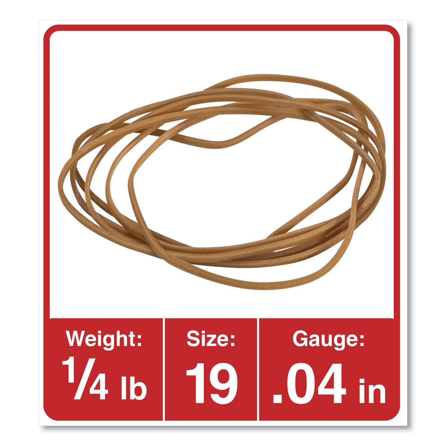 Universal® Rubber Bands, Size 19, 0.04" Gauge, Beige, 4 Oz Box, 310/pack - Bloom Skins