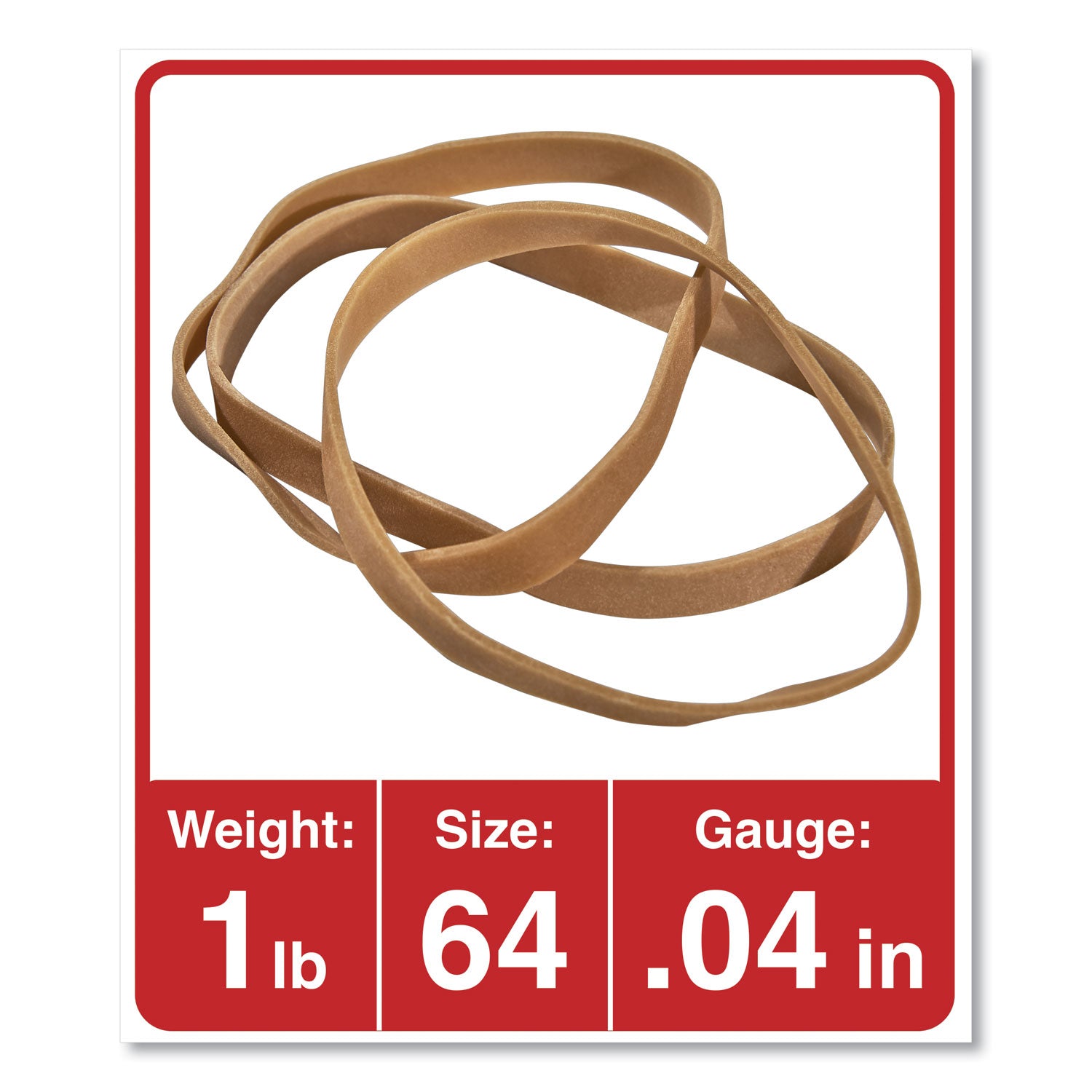 Universal® Rubber Bands, Size 64, 0.04" Gauge, Beige, 1 Lb Bag, 320/pack - Bloom Skins
