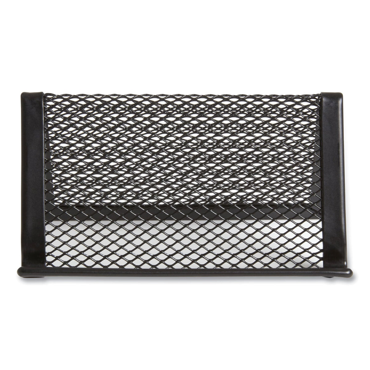 TRU RED™ One Compartment Business Card Holder, Holds 50 Cards, 3.07 X 0.15 X 4.4, Metal, Black