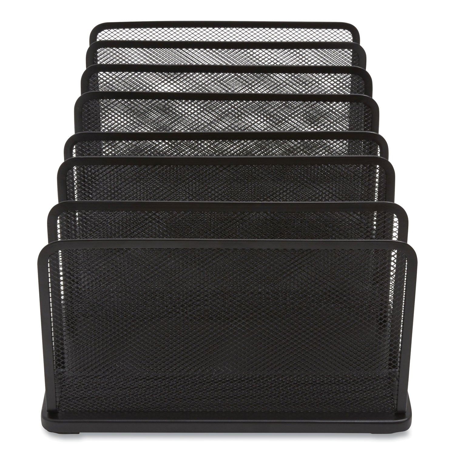 TRU RED™ Wire Mesh Vertical Document Sorter, 7 Sections, Letter-Size, 11.65 X 20 X 6.61, Matte Black