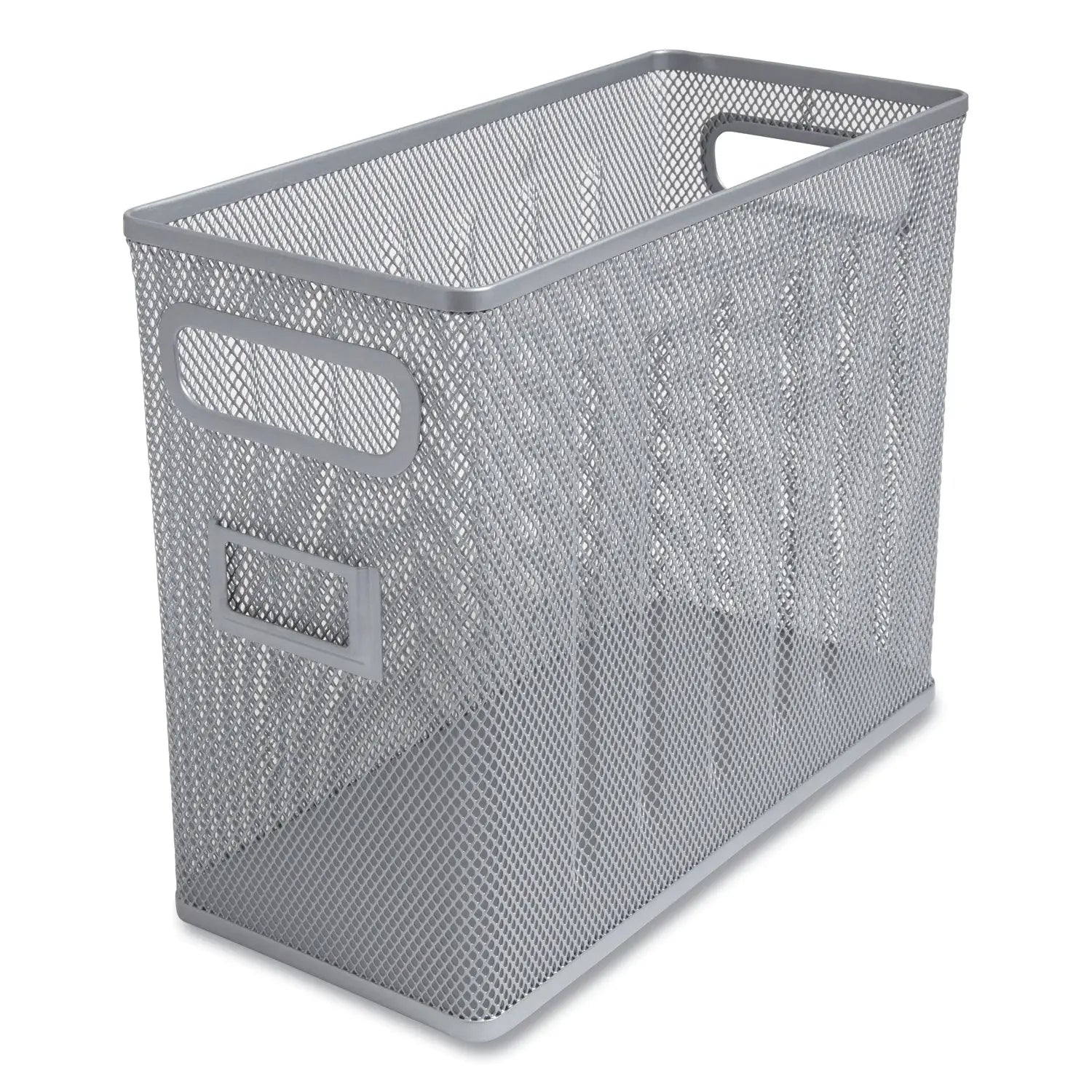 TRU RED™ Wire Mesh Box-Style Vertical Document Organizer, 1 Section, Letter-Size, 5.79 X 12.4 X 10.16, Silver