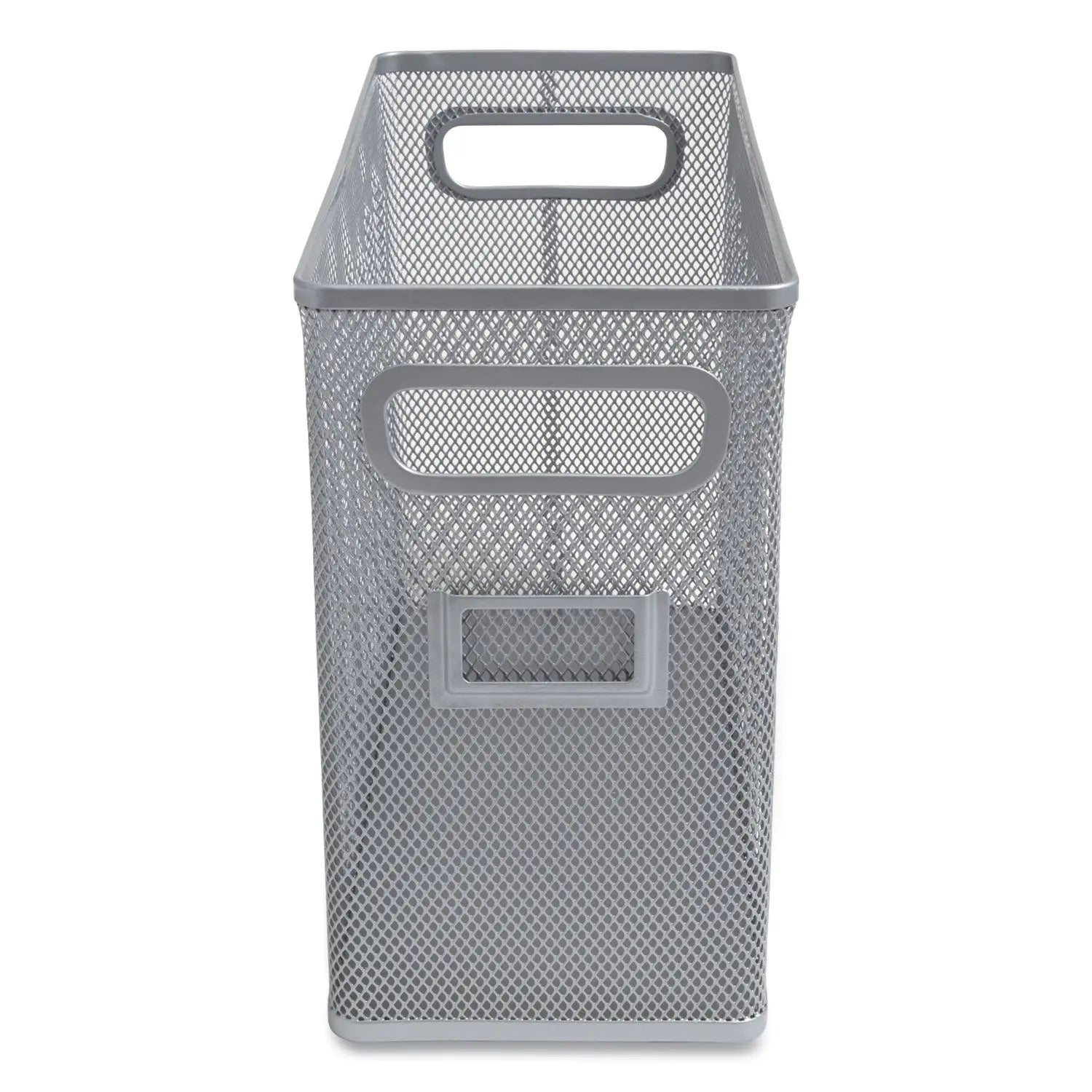 TRU RED™ Wire Mesh Box-Style Vertical Document Organizer, 1 Section, Letter-Size, 5.79 X 12.4 X 10.16, Silver