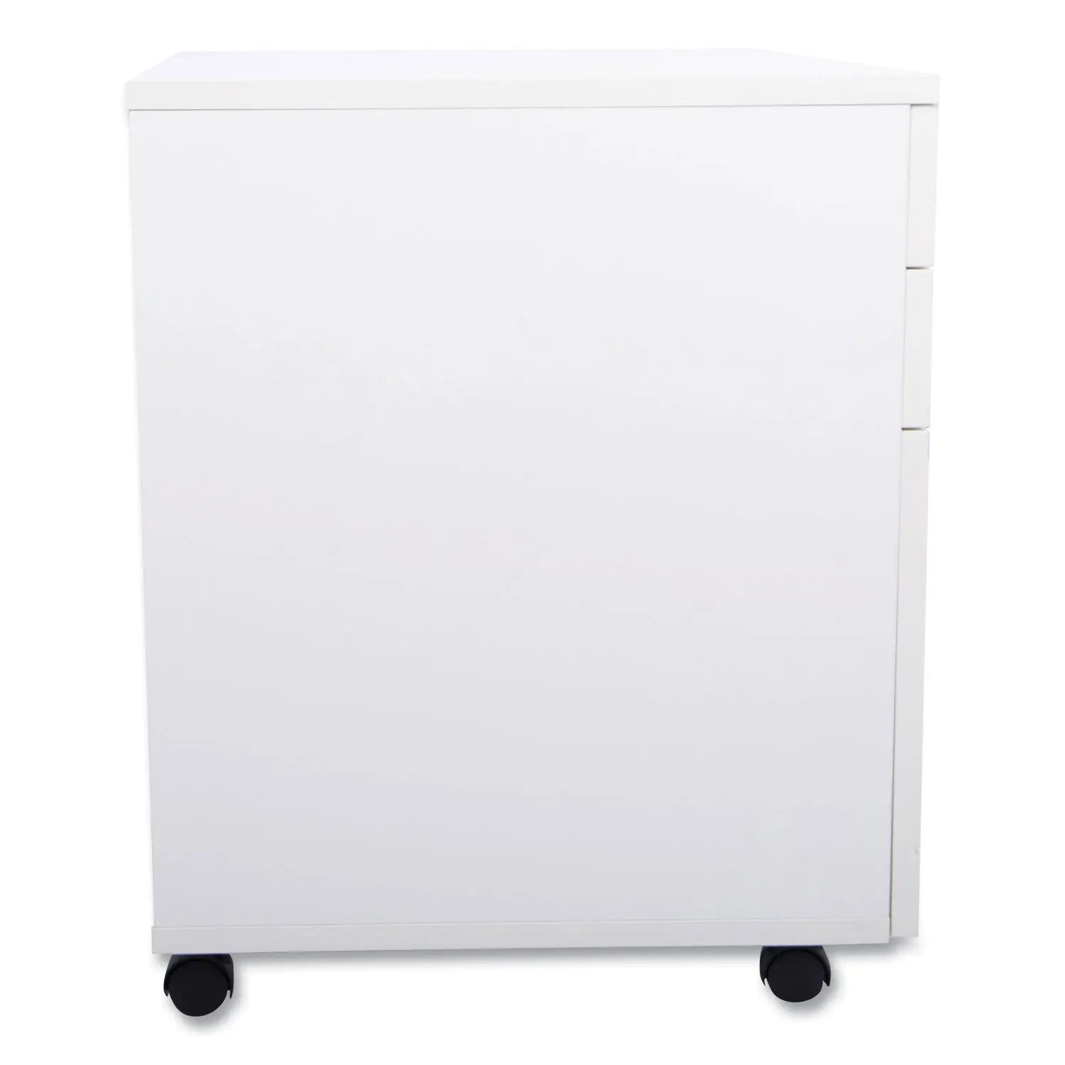 Union & Scale™ Essentials Mobile Pedestal File, Left Or Right, 3-Drawers: Box/box/file, Legal/letter, White, 15.6" X 21.3" X 24.3"