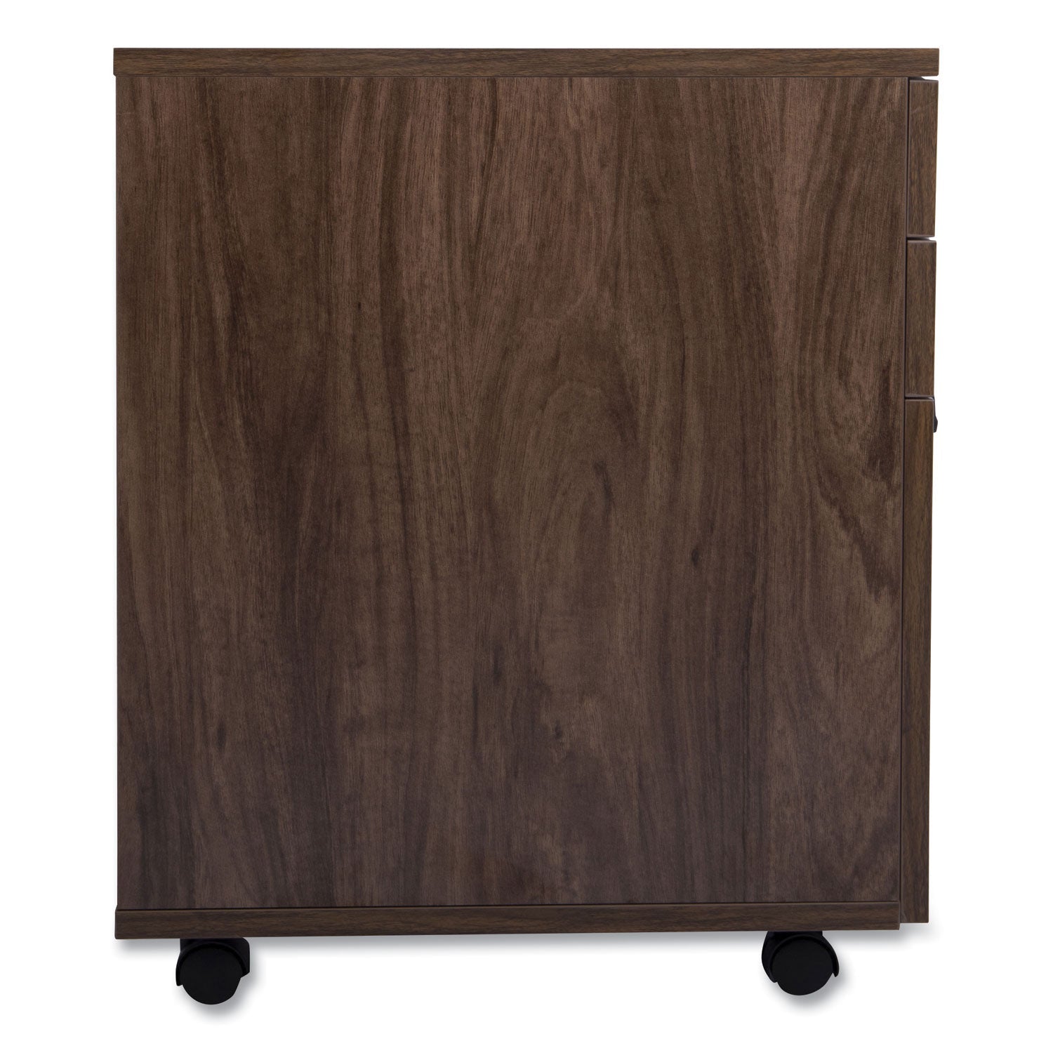 Union & Scale™ Essentials Mobile Pedestal File, Left Or Right, 3-Drawers: Box/box/file, Legal/letter, Espresso, 15.6" X 21.3" X 24.3"