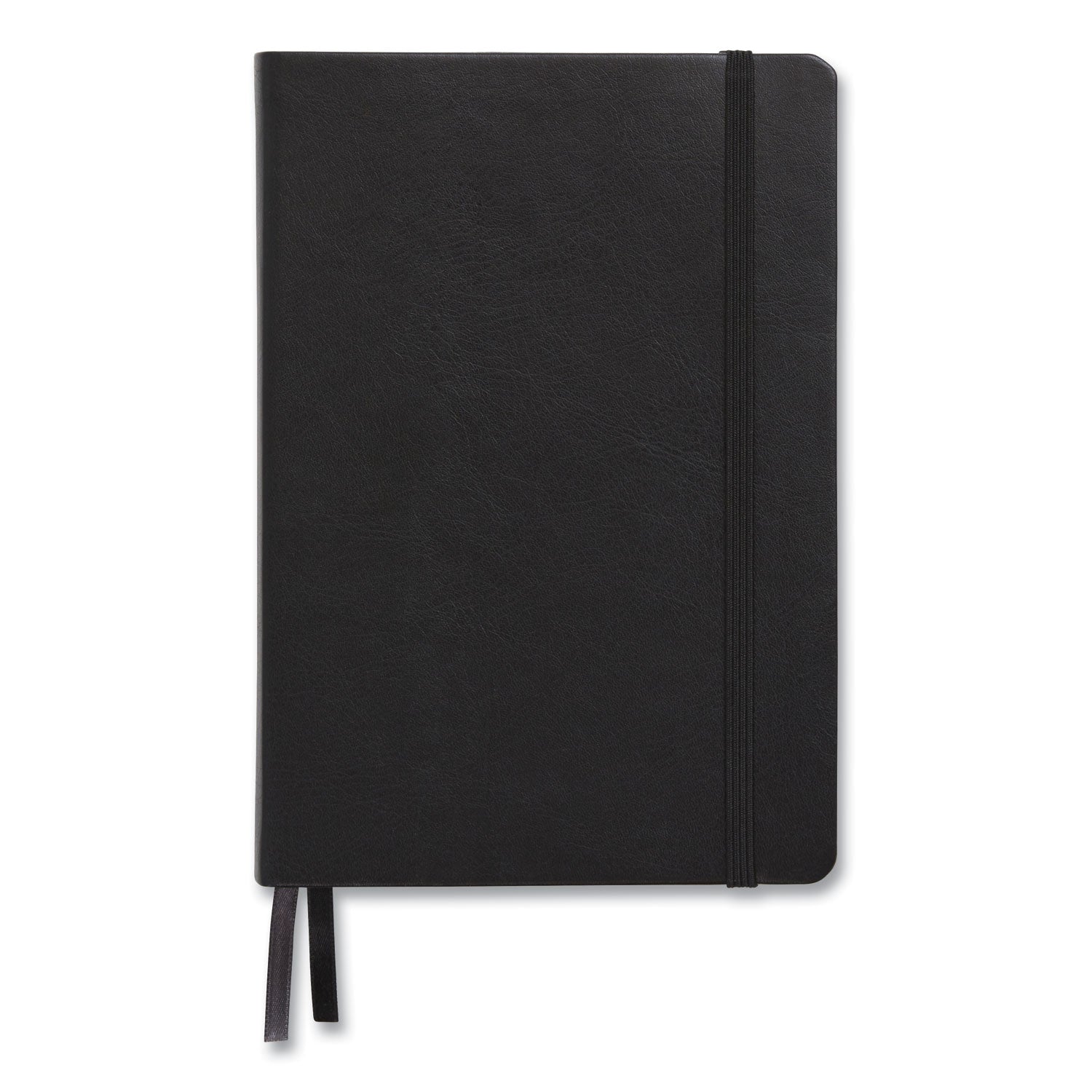 TRU RED™ Flexible-Cover Business Journal, Elastic Closure, 1-Subject, Quadrille Rule (5 sq/in), Black Cover, (128) 8 x 5.5 Sheets