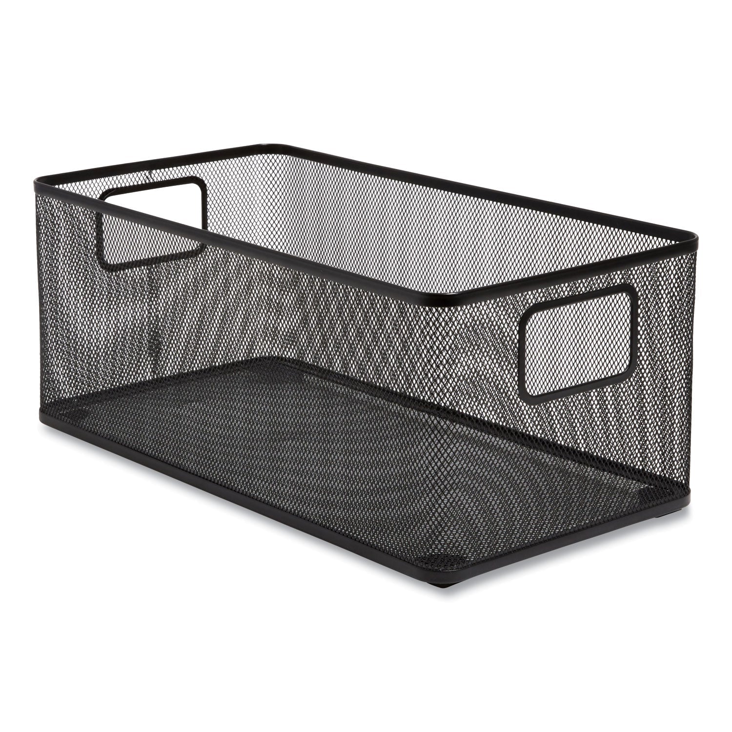 TRU RED™ Wire Mesh Storage Box, 8.58" X 15.75" X 6.69", Black