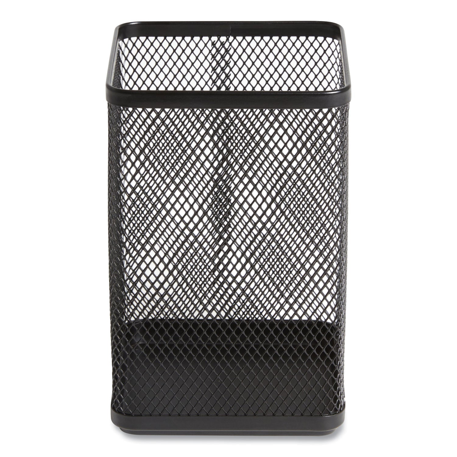 TRU RED™ Wire Mesh Jumbo Pencil Holder, 4.33 X 4.33 X 6.69, Black