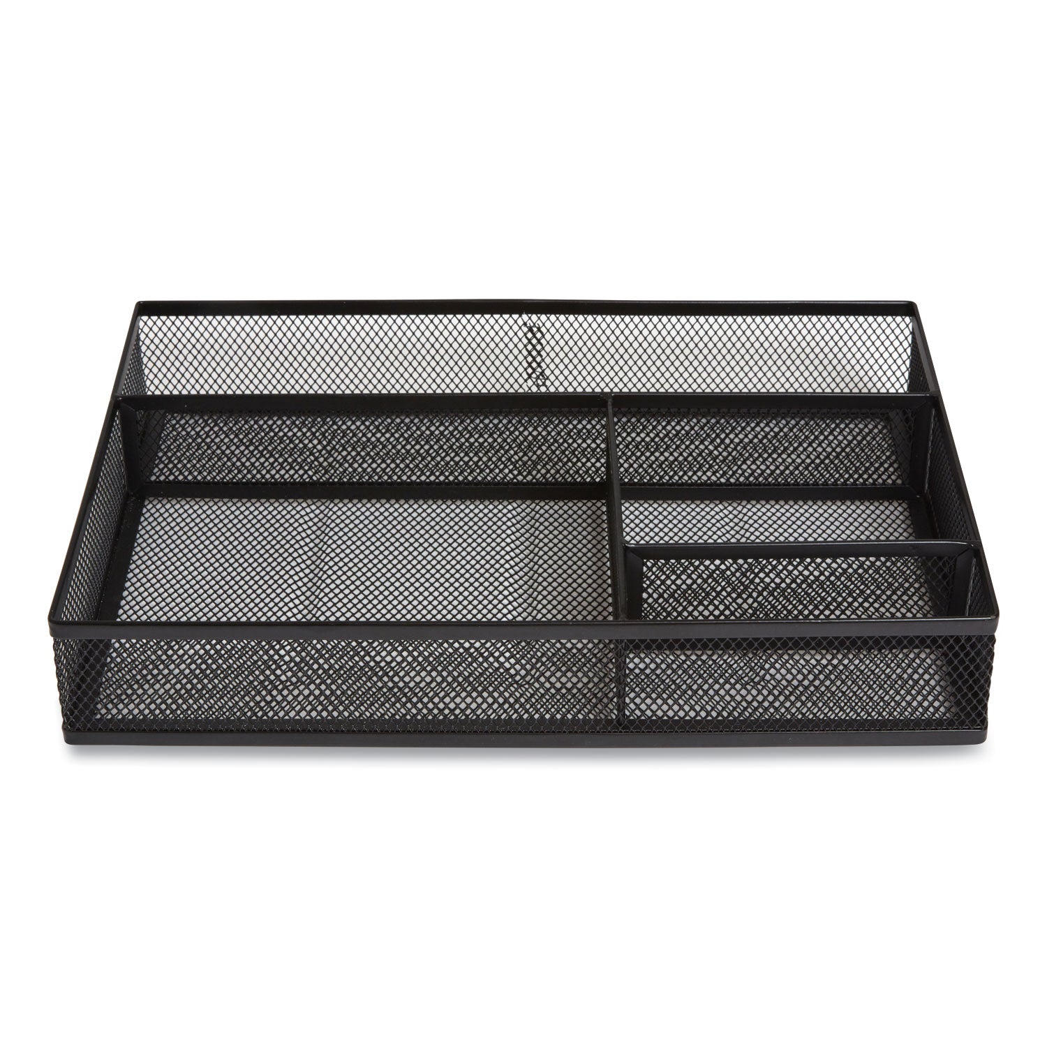 TRU RED™ Mesh Drawer Organizer, Four Compartment, 13.58 X 9.45 X 2.2, Black