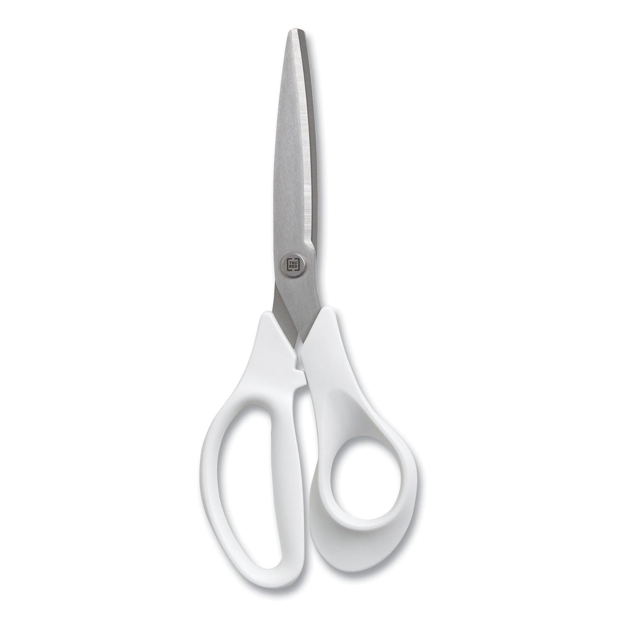 TRU RED™ Stainless Steel Scissors, 8" Long, 3.58" Cut Length, Straight Assorted Color Handles, 2/Pack