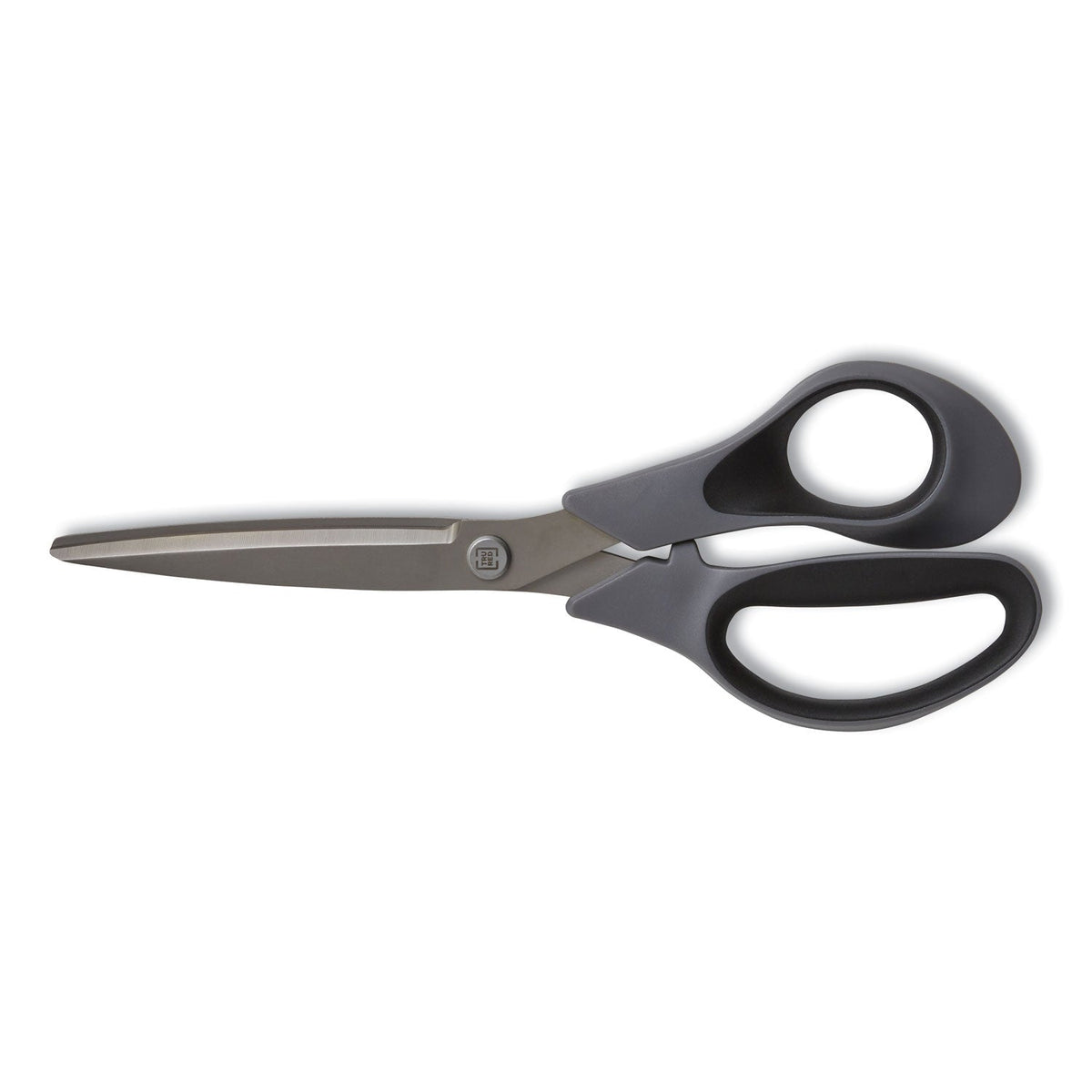 TRU RED™ Non-Stick Titanium-Coated Scissors, 8" Long, 3.86" Cut Length, Straight Gray/Black Handle, Gun-Metal Gray Blades, 2/Pack