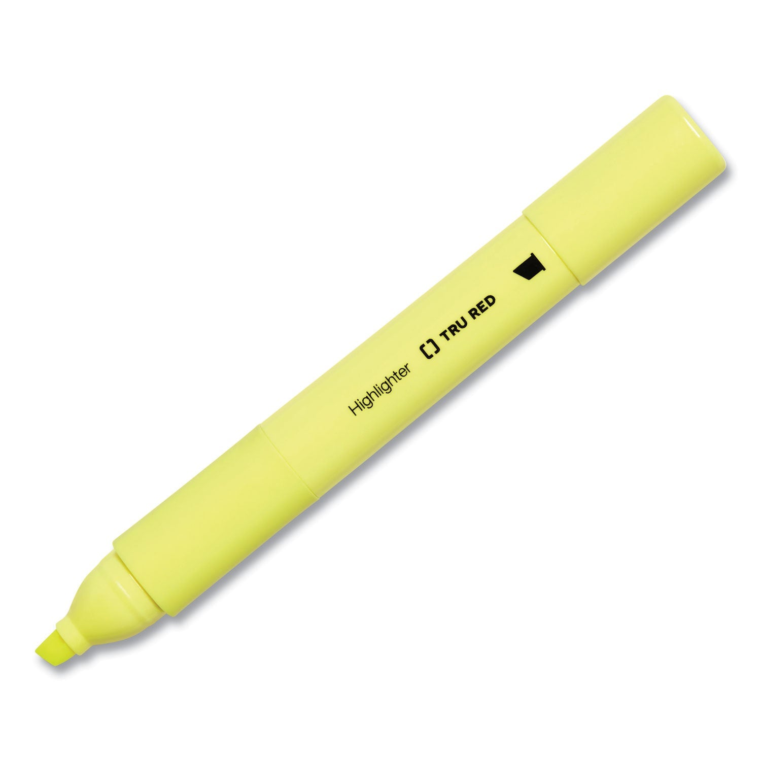 TRU RED™ Pen Style Chisel Tip Highlighter, Yellow Ink, Chisel Tip, Yellow Barrel, 36/pack