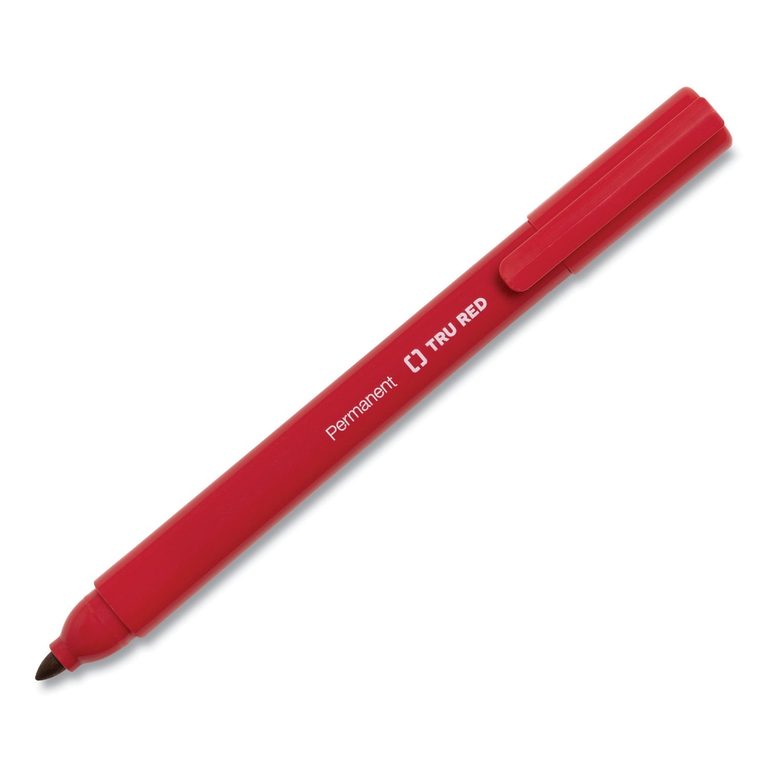 TRU RED™ Permanent Marker, Pen-Style, Fine Bullet Tip, Assorted Colors, 12/Pack