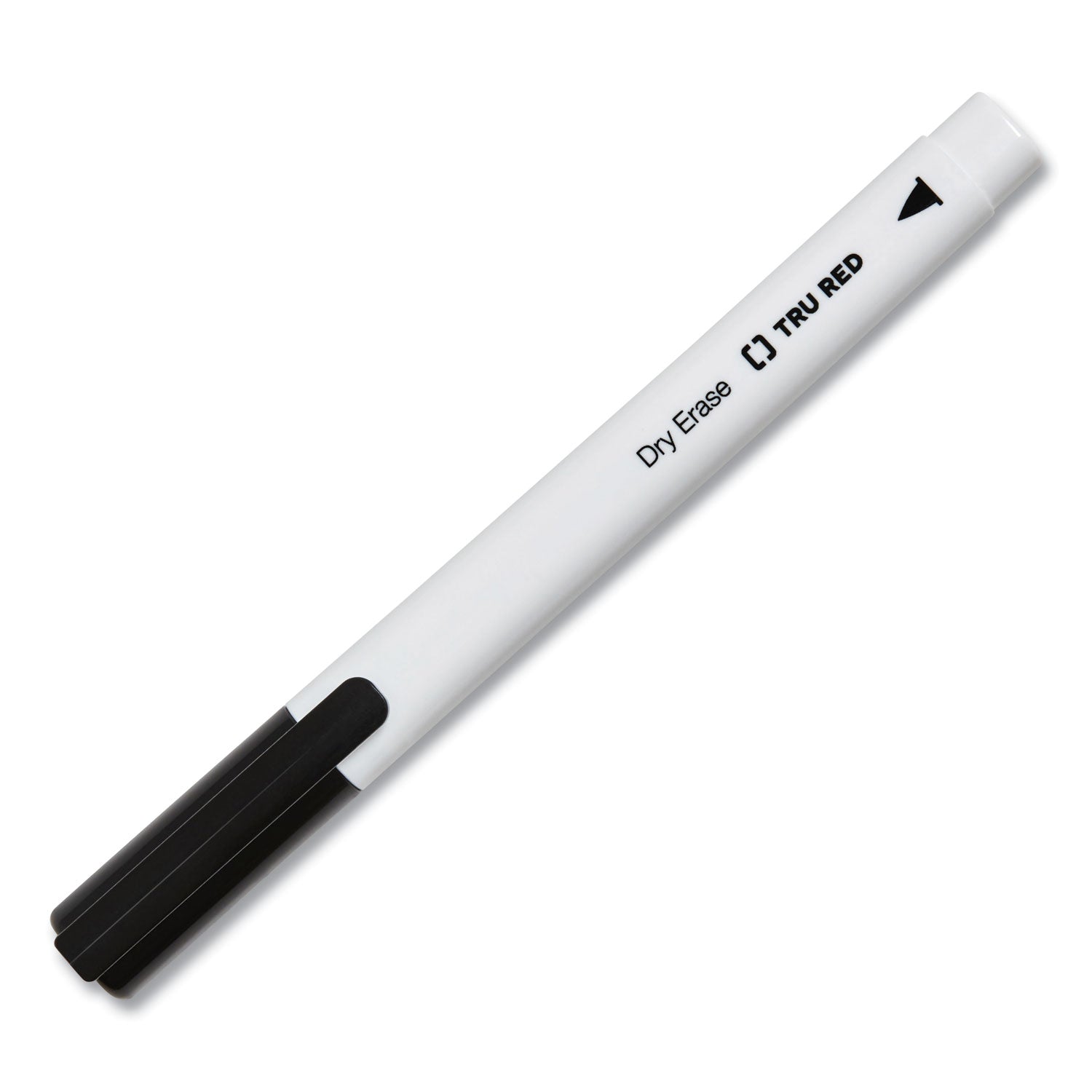 TRU RED™ Dry Erase Marker, Pen-Style, Fine Bullet Tip, Black, Dozen