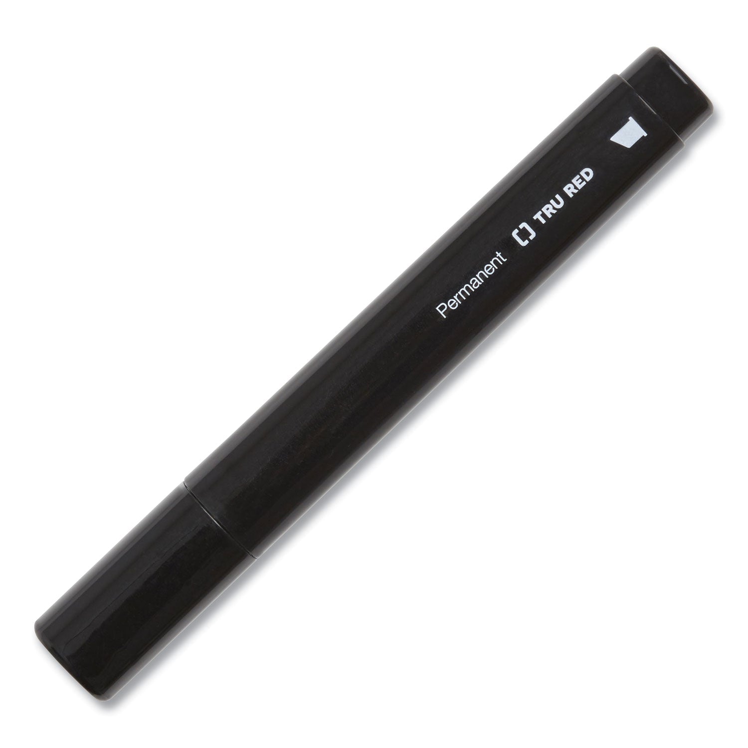 TRU RED™ Permanent Marker, Tank-Style, Medium Chisel Tip, Black, 36/pack