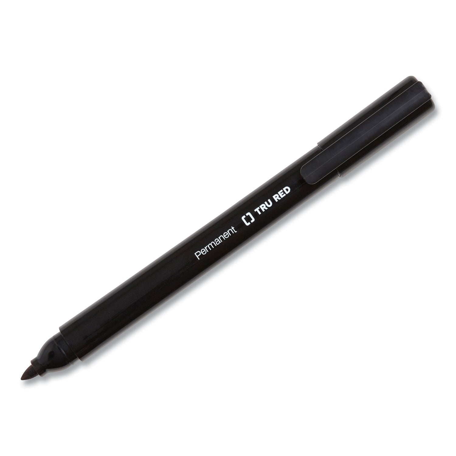 TRU RED™ Permanent Marker, Pen-Style, Fine Bullet Tip, Black, 36/pack