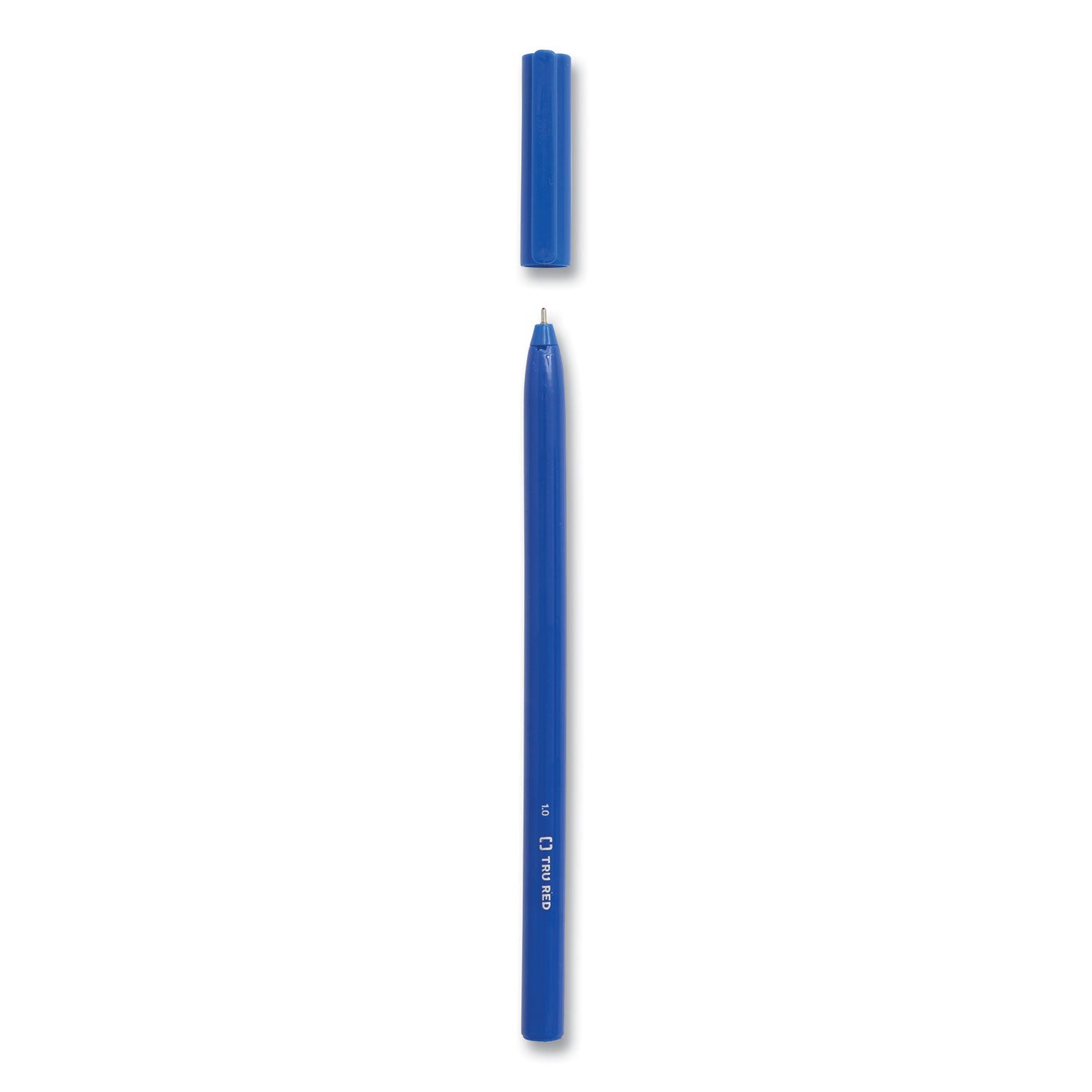 TRU RED™ Ballpoint Pen, Stick, Medium 1 Mm, Blue Ink, Blue Barrel, 60/pack