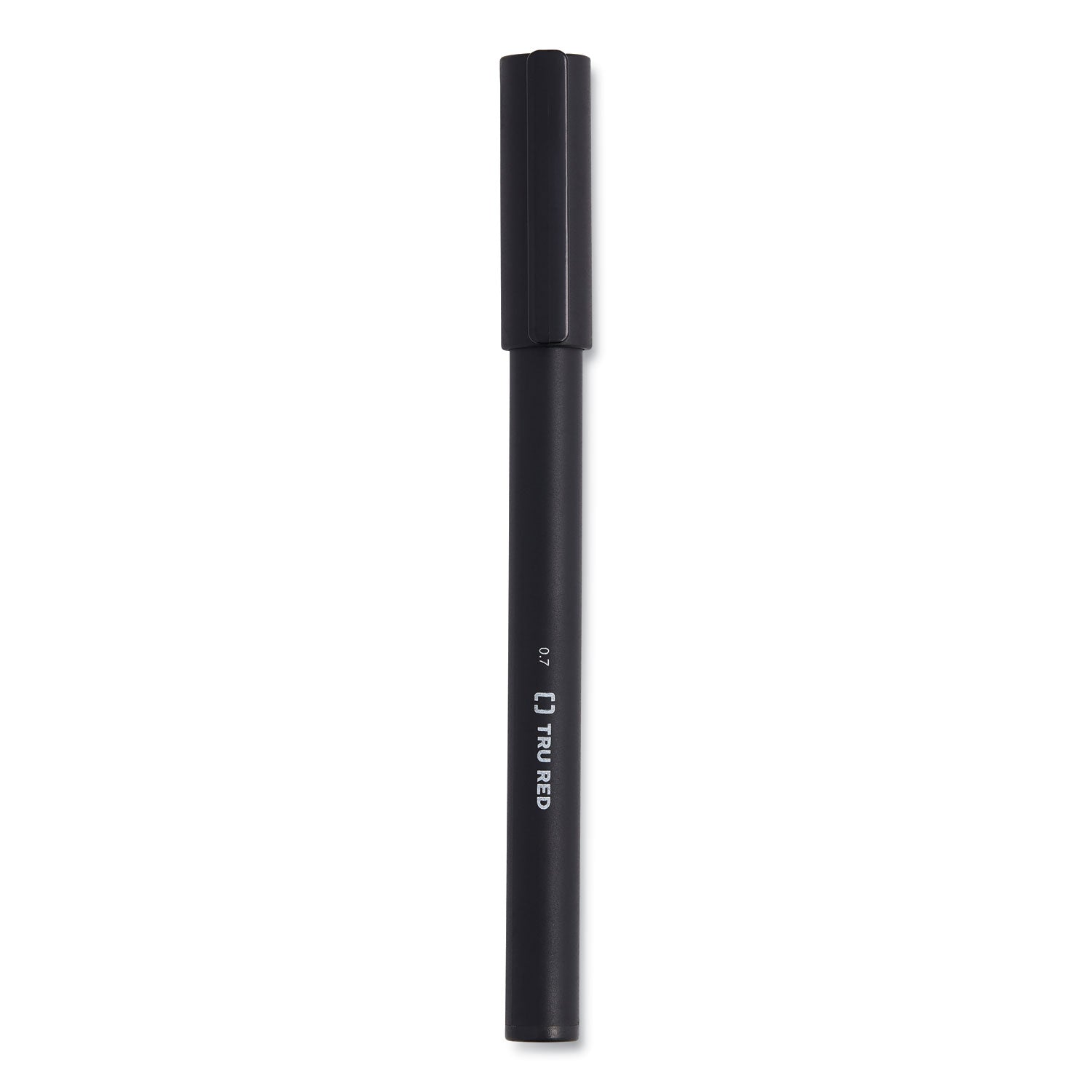 TRU RED™ Quick Dry Gel Pen, Stick, Medium 0.7 Mm, Black Ink, Black Barrel, 5/pack