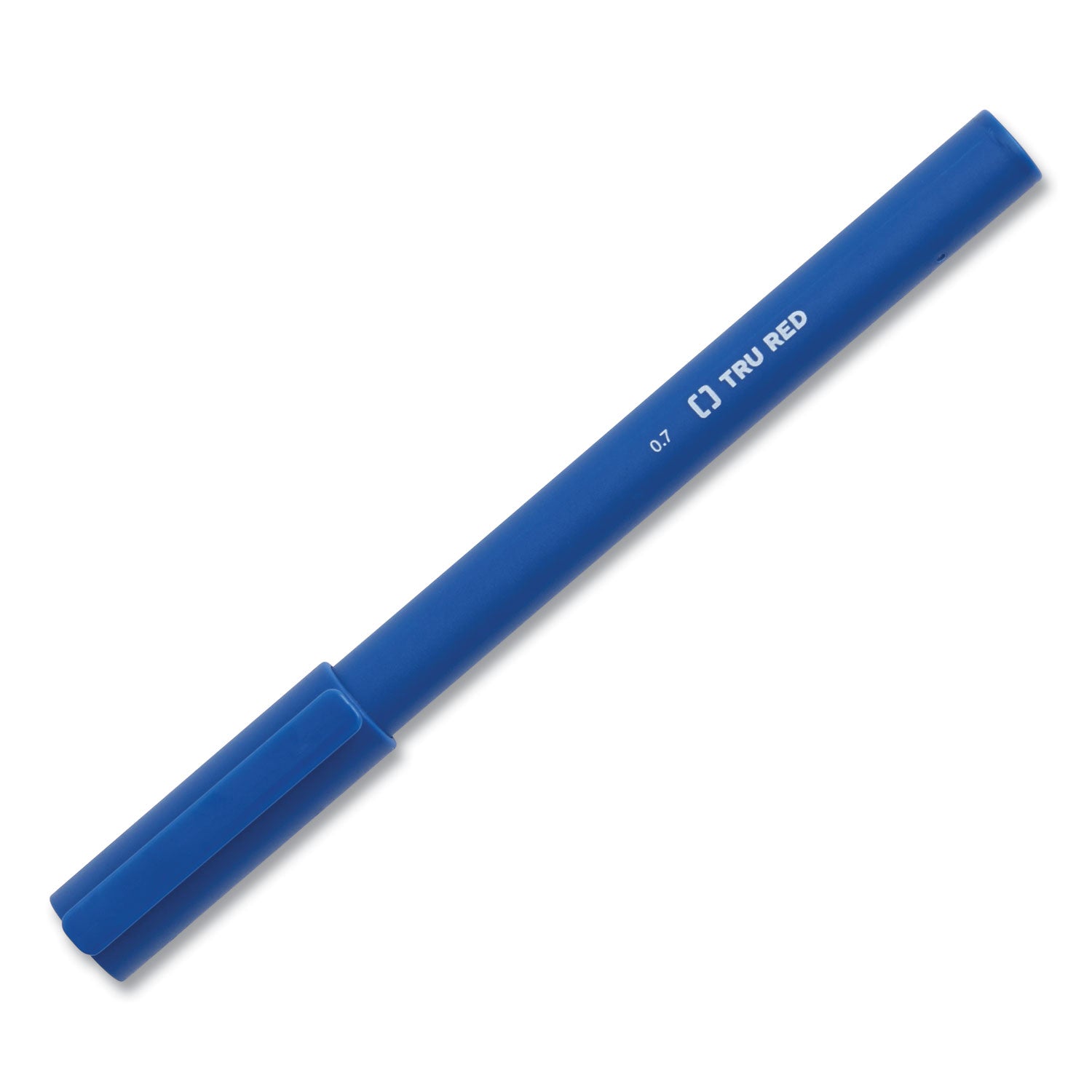 TRU RED™ Quick Dry Gel Pen, Stick, Medium 0.7 Mm, Blue Ink, Blue Barrel, Dozen