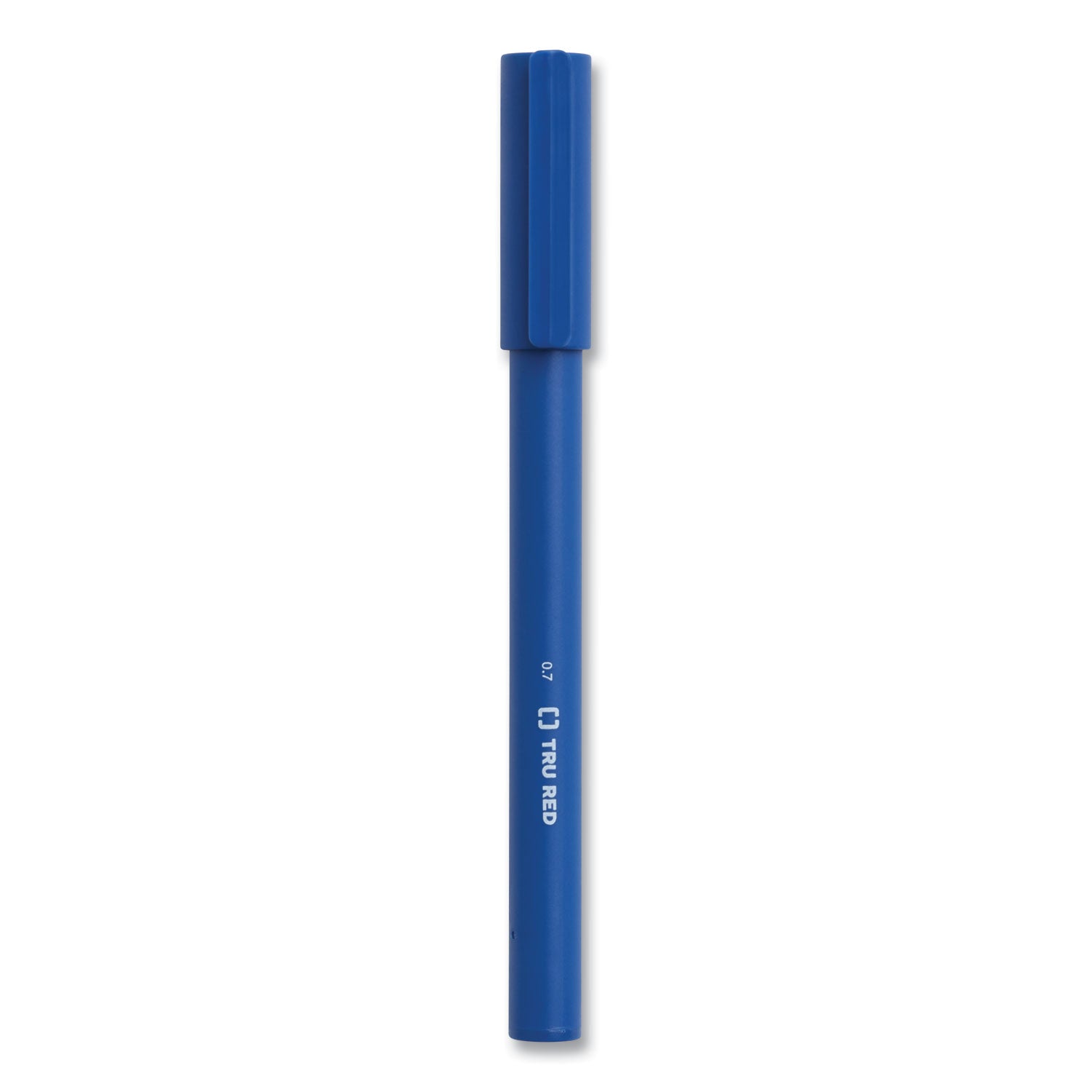 TRU RED™ Quick Dry Gel Pen, Stick, Medium 0.7 Mm, Blue Ink, Blue Barrel, Dozen