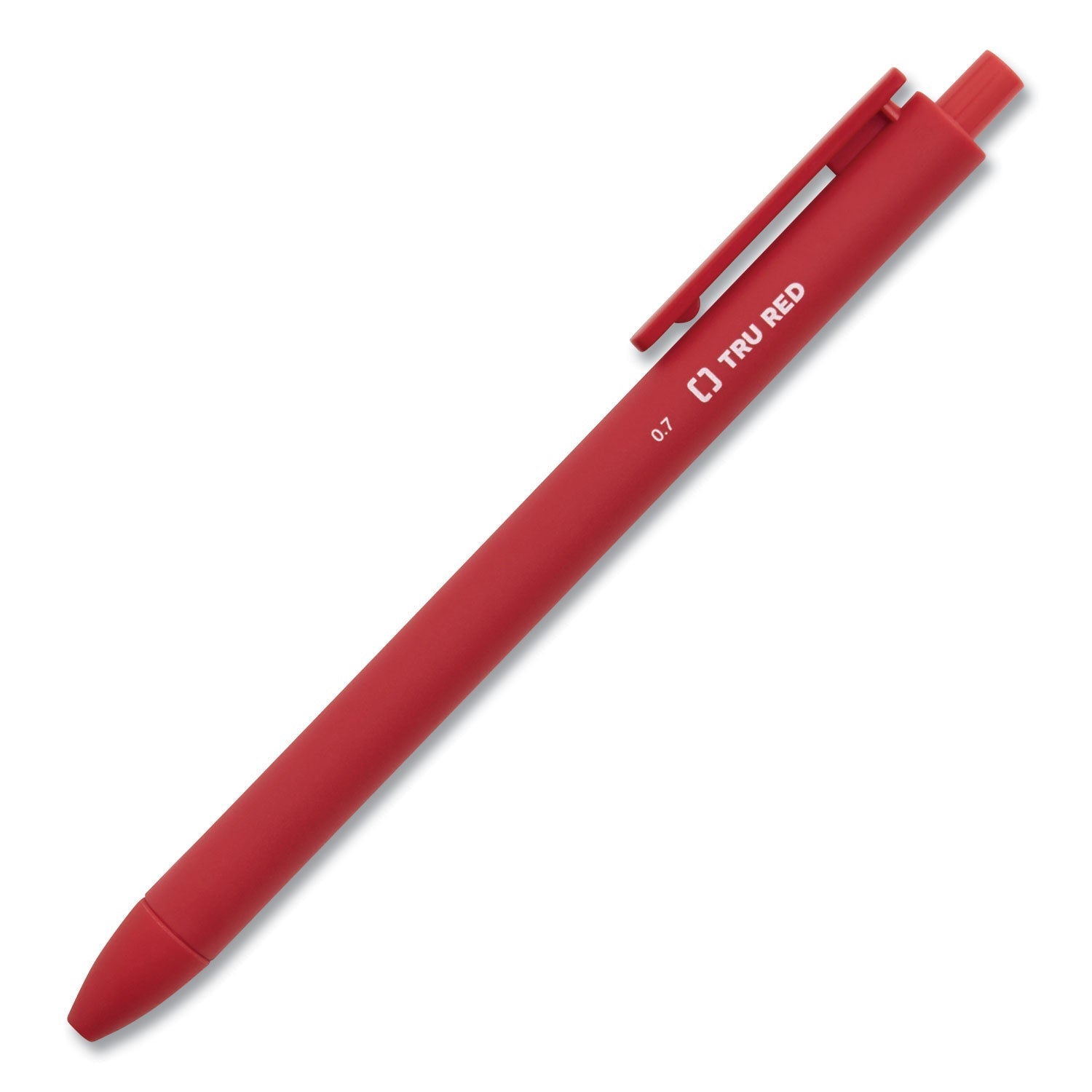 TRU RED™ QUICK DRY GEL PEN, RETRACTABLE, MEDIUM 0.7 MM, ASSORTED INK AND BARREL COLORS, 5/PACK