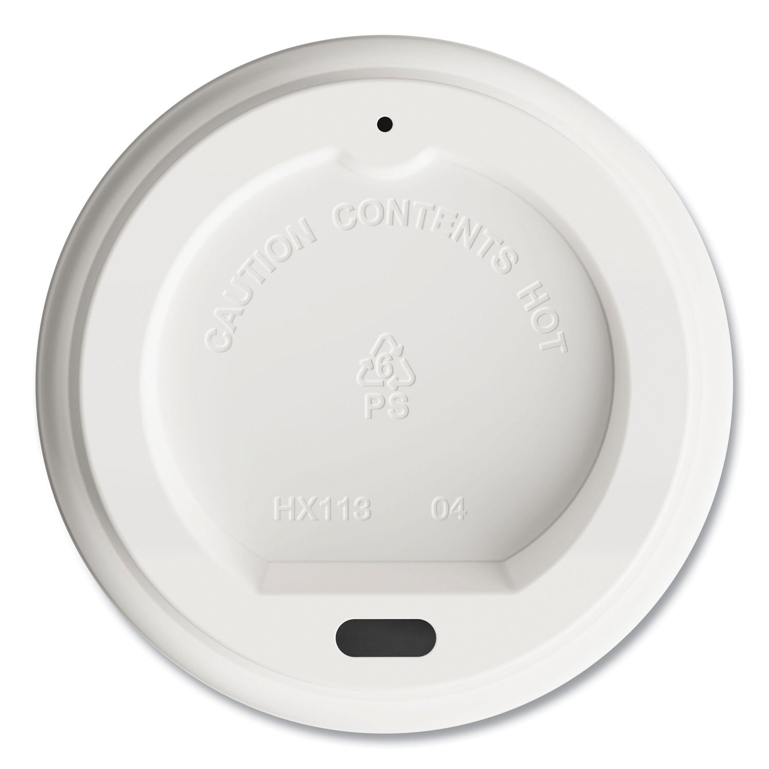 Perk™ Plastic Hot Cup Lids, Fits 8 oz Hot Cups, White, 50/Pack