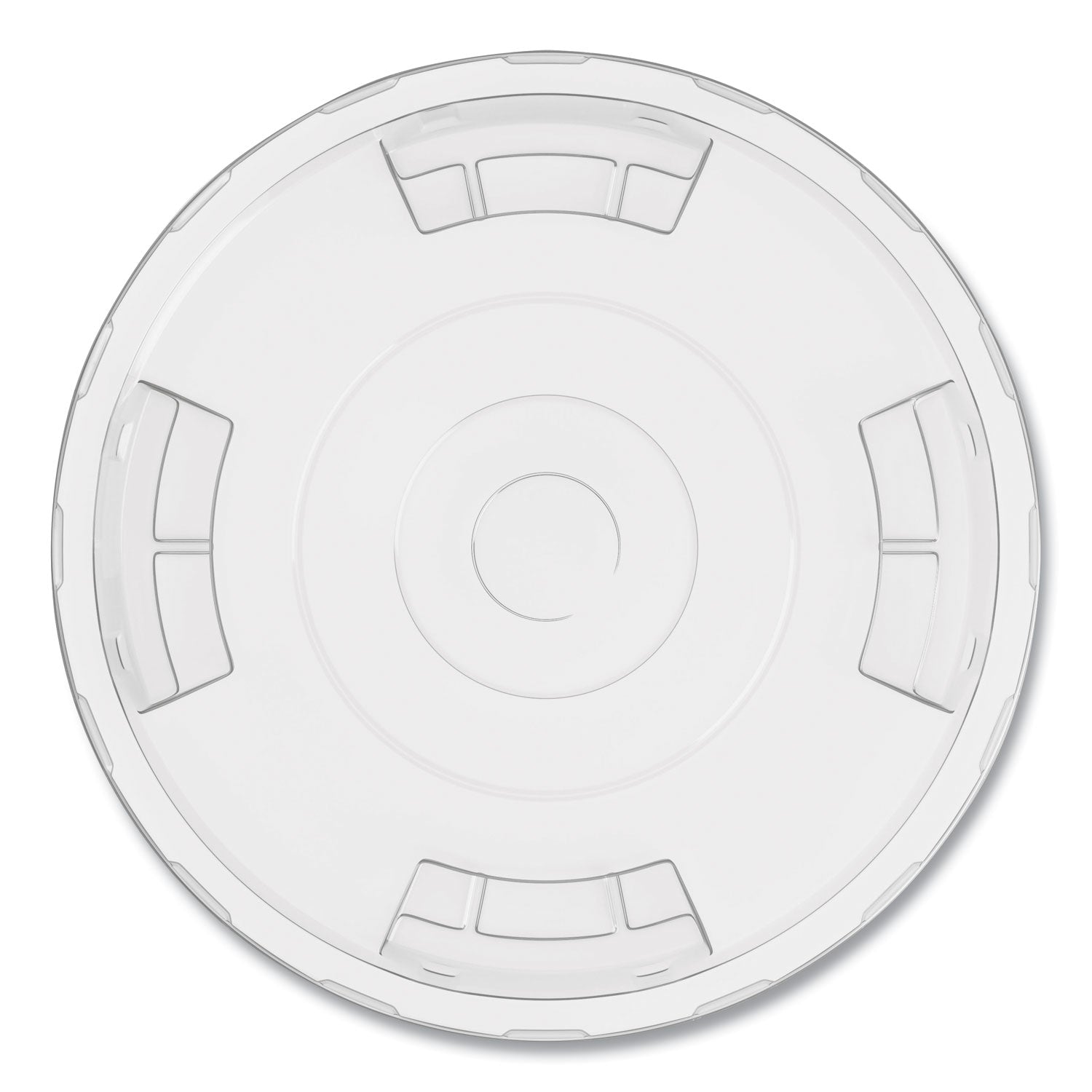 Perk™ Compostable Straw Slot Plastic Cold Cup Lids, Fits 12 oz/16 oz Cold Cups, Clear, 500/Pack