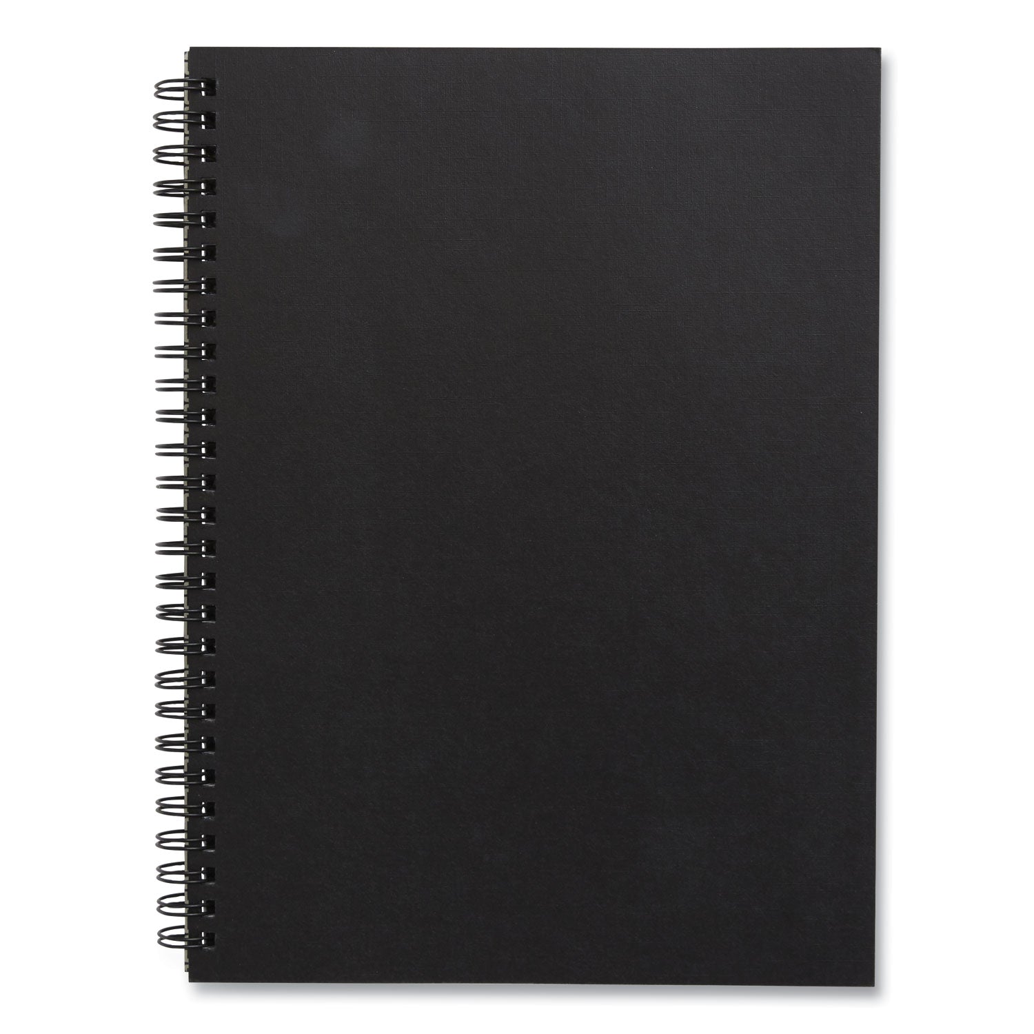 TRU RED™ Wirebound Soft-Cover Notebook, 1-Subject, Narrow Rule, Black Cover, (80) 9.5 x 6.5 Sheets