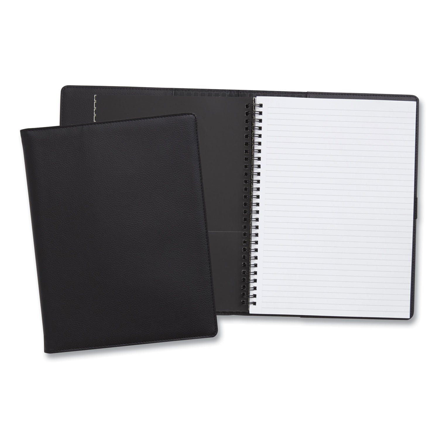 TRU RED™ Soft-Cover Notebook Folio Set, 1-Subject, Narrow Rule, Black Cover, (80) 9.5 x 6.5 Sheets