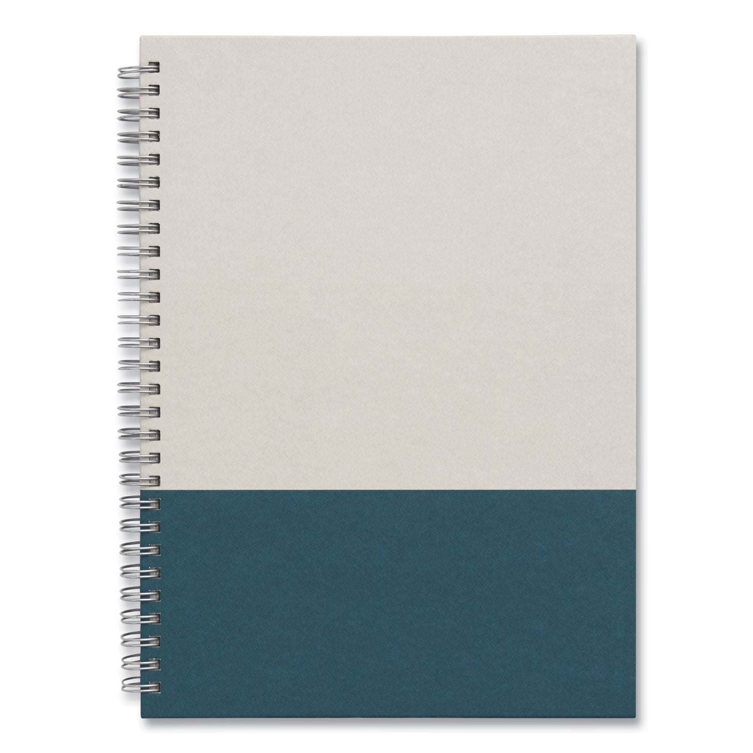 TRU RED™ Wirebound Hardcover Notebook, 1-Subject, Narrow Rule, Gray/Teal Cover, (80) 9.5 x 6.5 Sheets