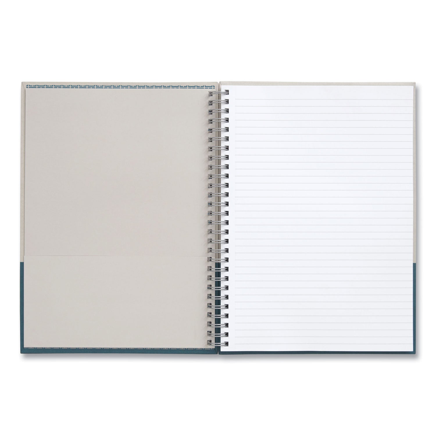 TRU RED™ Wirebound Hardcover Notebook, 1-Subject, Narrow Rule, Gray/Teal Cover, (80) 9.5 x 6.5 Sheets