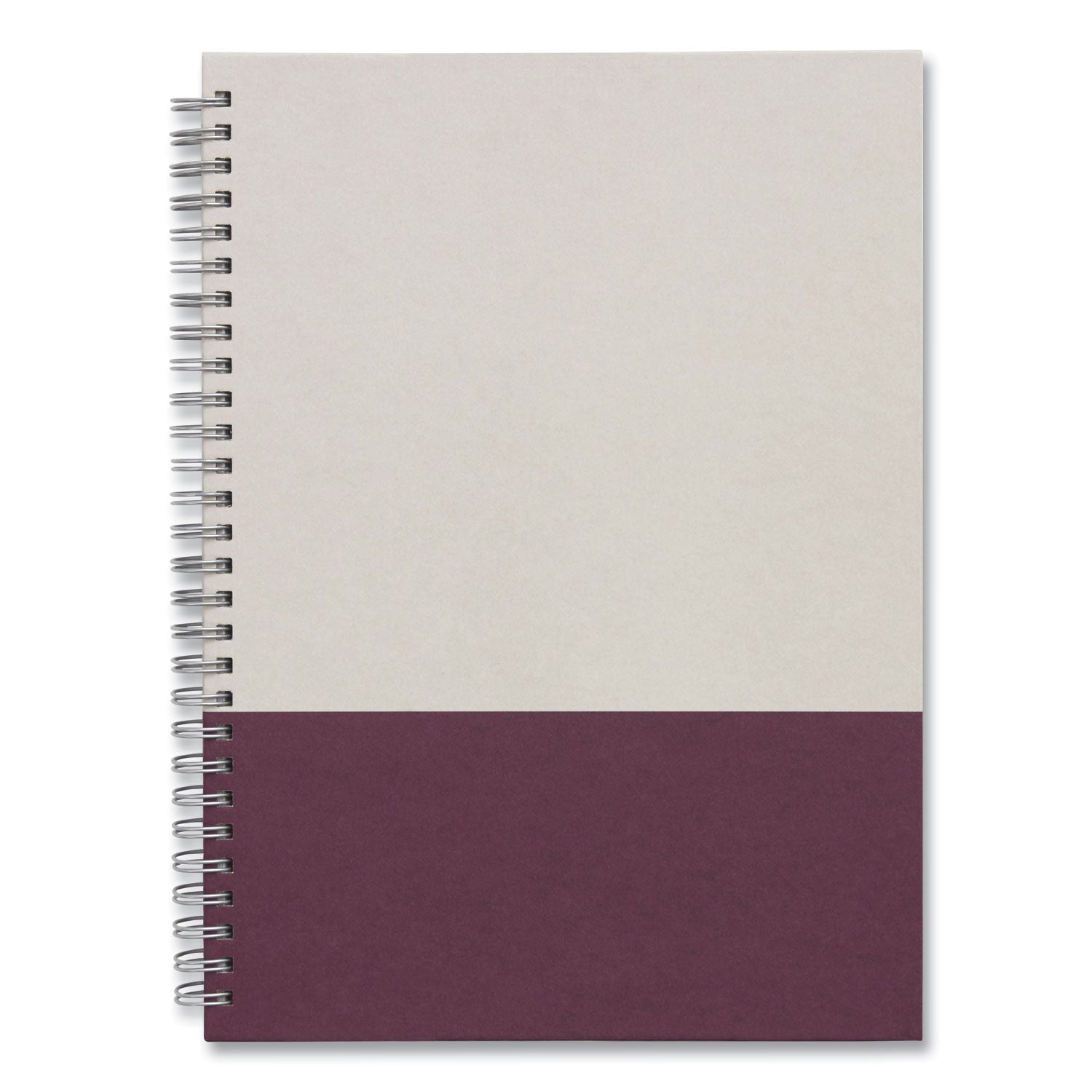 TRU RED™ Wirebound Hardcover Notebook, 1-Subject, Narrow Rule, Gray/Purple Cover, (80) 9.5 x 6.5 Sheets
