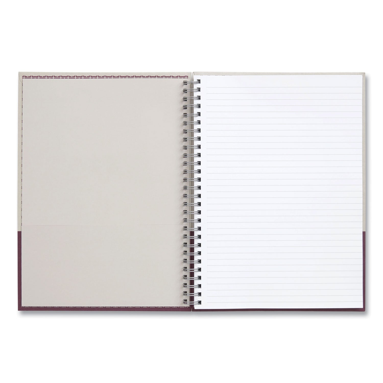 TRU RED™ Wirebound Hardcover Notebook, 1-Subject, Narrow Rule, Gray/Purple Cover, (80) 9.5 x 6.5 Sheets