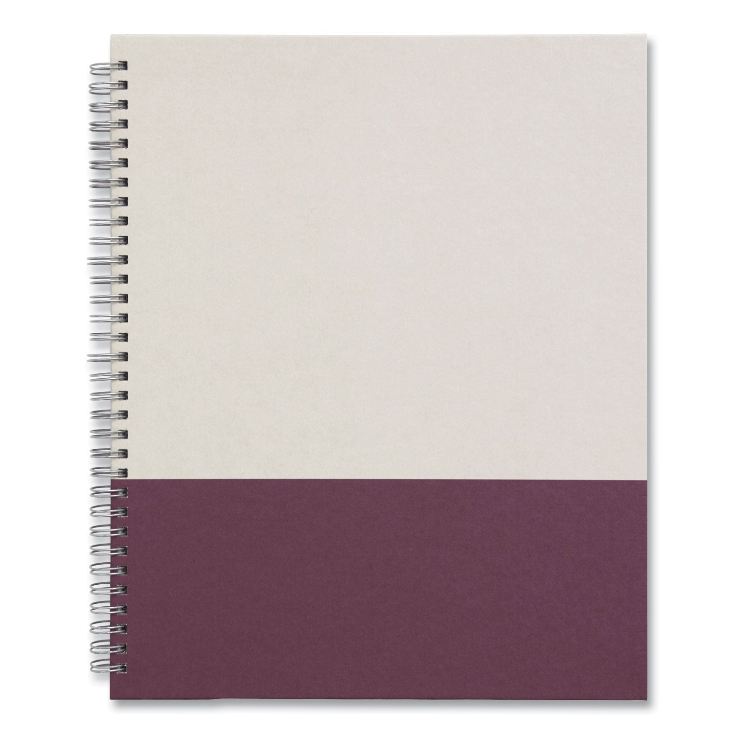 TRU RED™ Wirebound Hardcover Notebook, 1-Subject, Narrow Rule, Gray/Purple Cover, (80) 11 x 8.5 Sheets