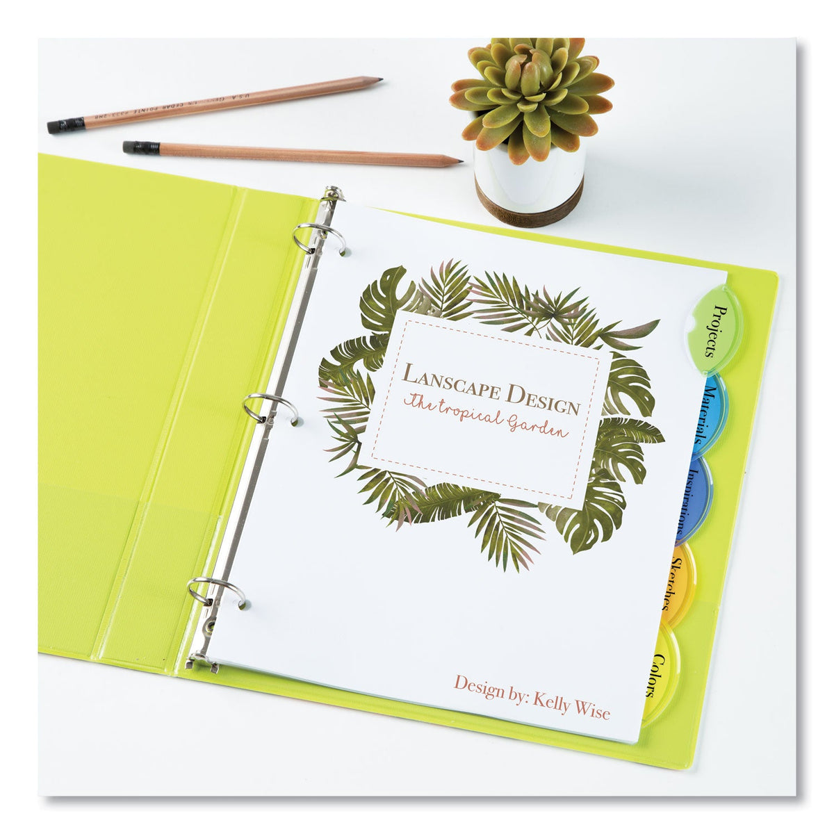 Avery® Insertable Style Edge Tab Plastic Dividers, 5-Tab, 11 X 8.5, Translucent, 1 Set