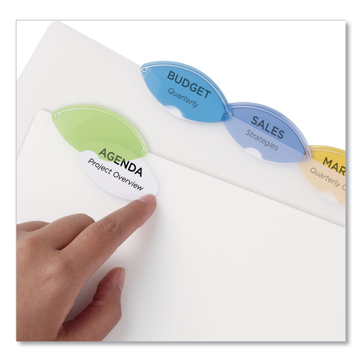 Avery® Insertable Style Edge Tab Plastic Dividers, 5-Tab, 11 X 8.5, Translucent, 1 Set