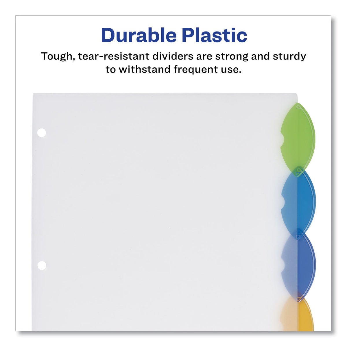 Avery® Insertable Style Edge Tab Plastic Dividers, 5-Tab, 11 X 8.5, Translucent, 1 Set