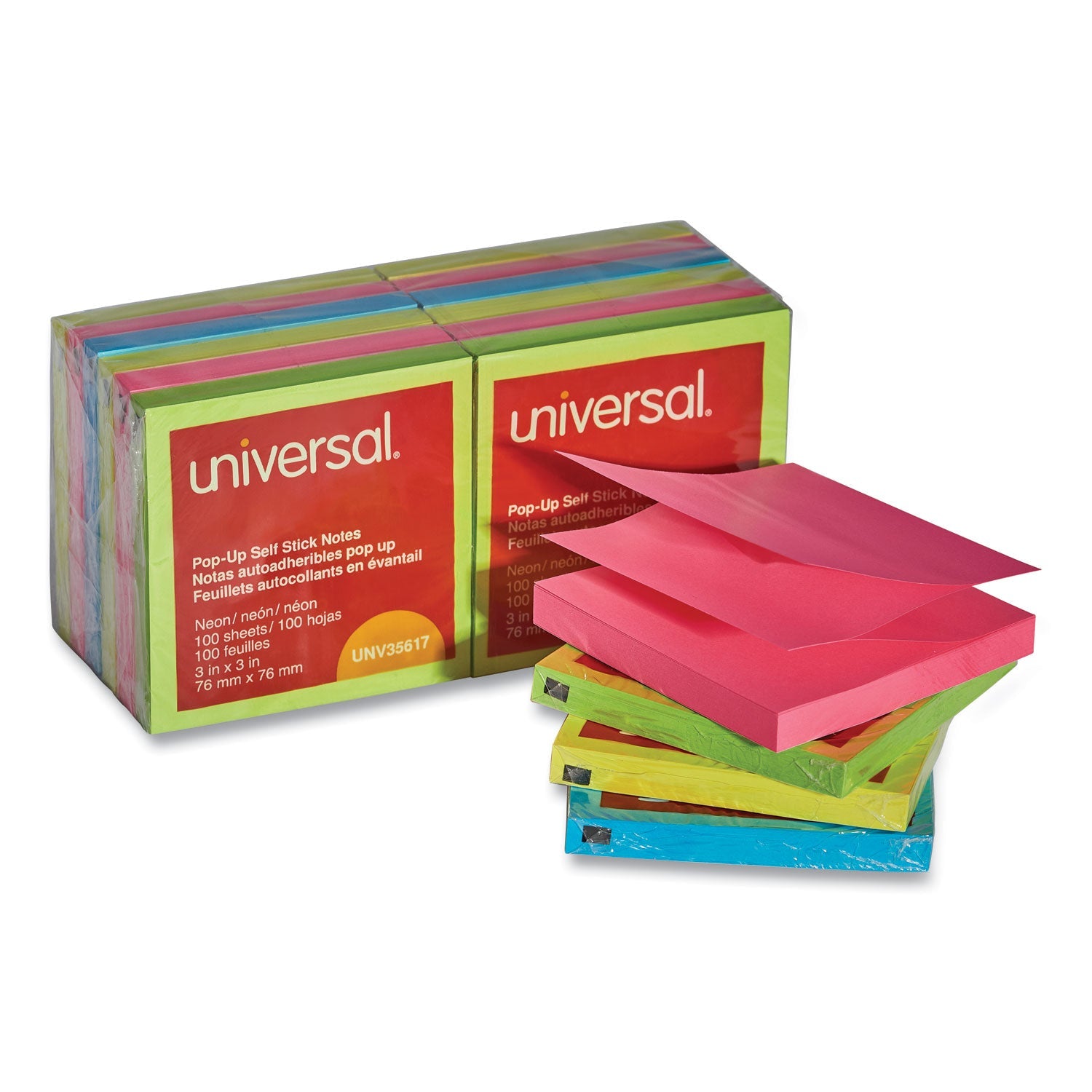 Fan-Folded Self-Stick Pop-Up Note Pads | 12/Pack