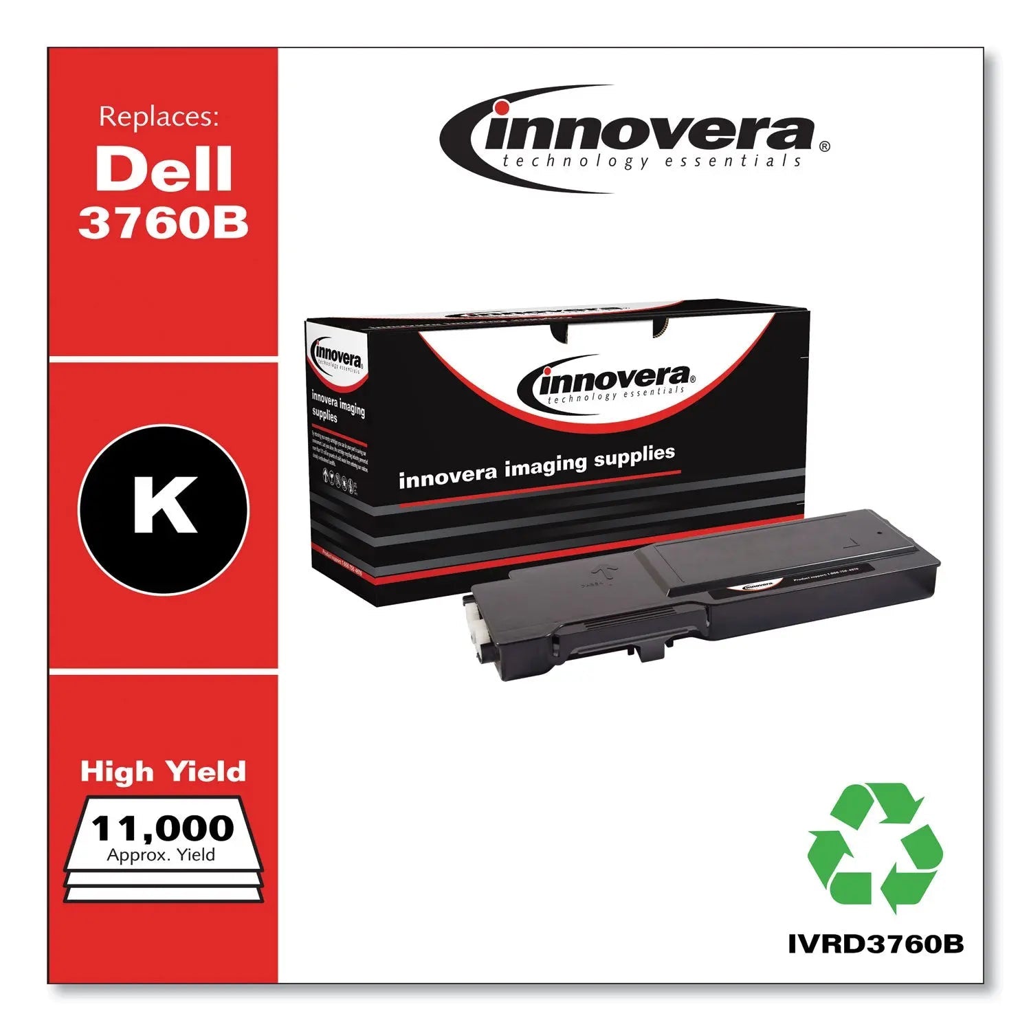Innovera® Remanufactured Black Toner, Replacement for 331-8429, 11,000 Page-Yield