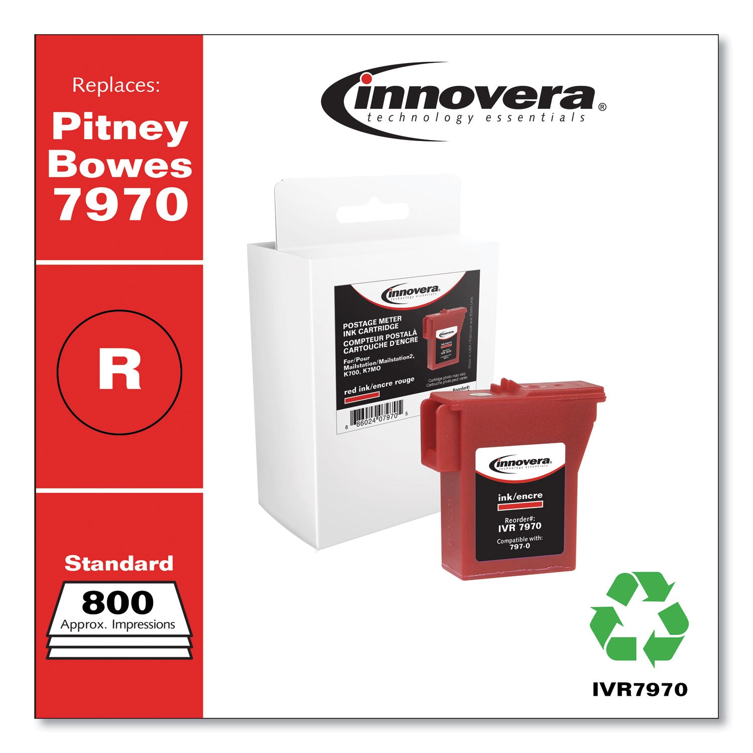 Compatible Red Postage Meter Ink | 797-0