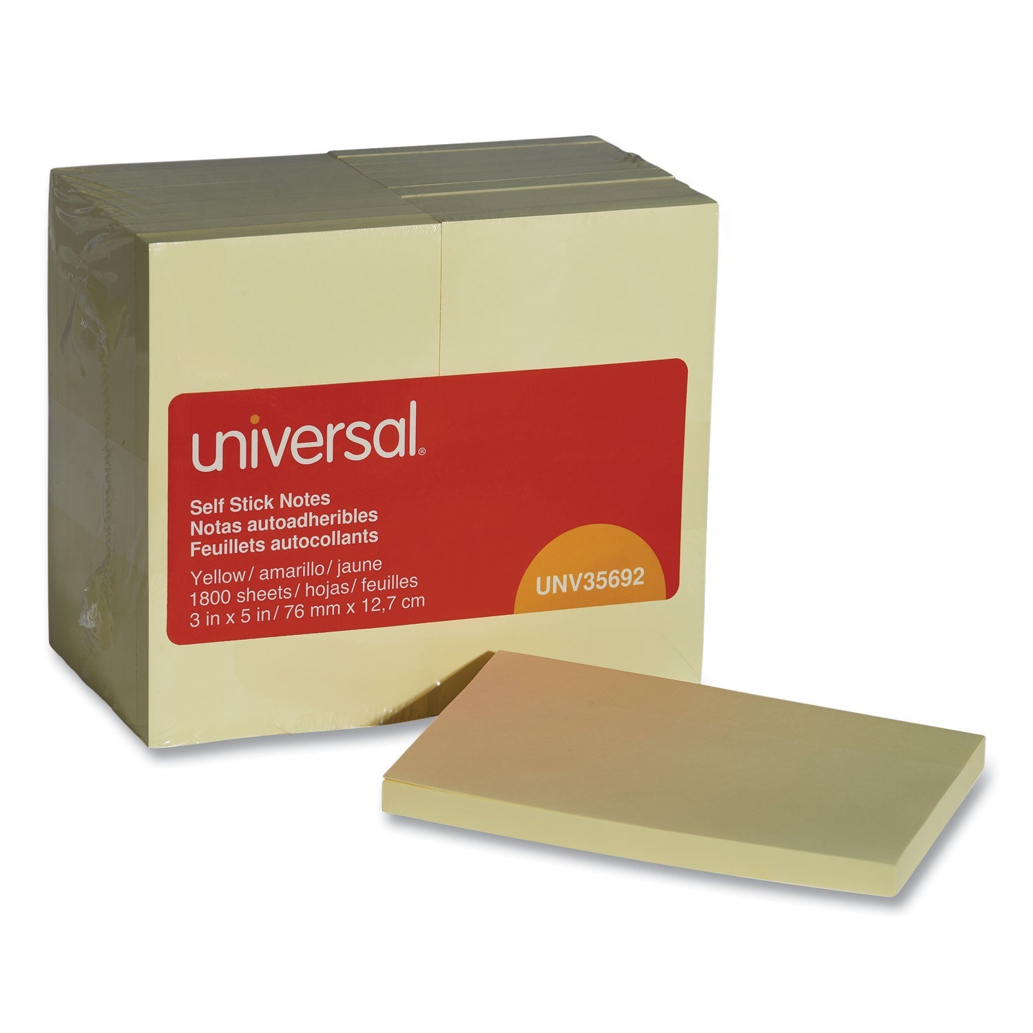 Self-Stick Note Pad Value Pack | 3x5 Yellow, 18/Pk