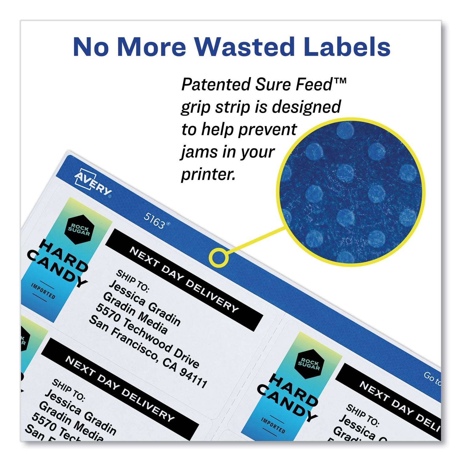 Avery® Shipping Labels W/ Trueblock Technology, Inkjet Printers, 3.5 X 5, White, 4/sheet, 25 Sheets/pack