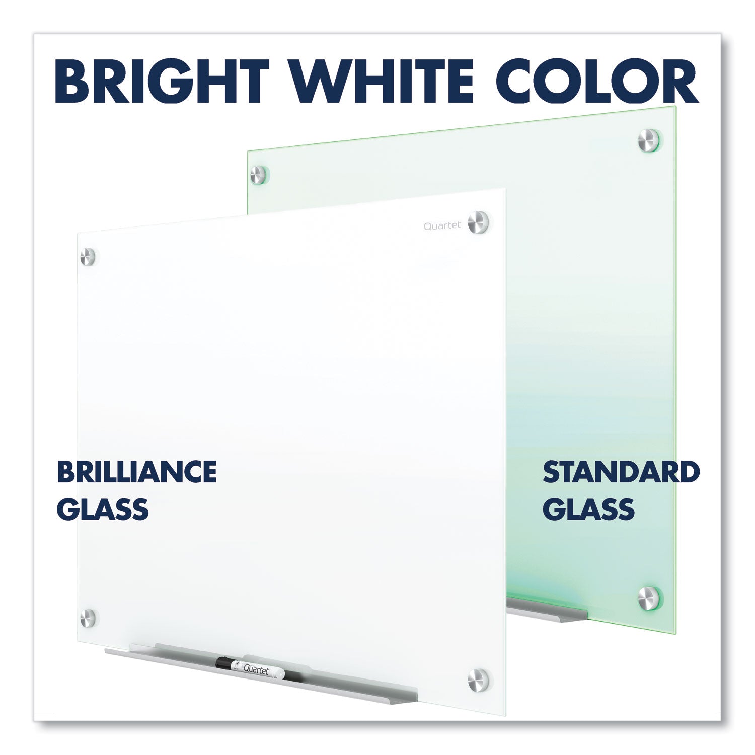 Quartet® Brilliance Glass Dry-Erase Boards, 72" x 48", White Surface